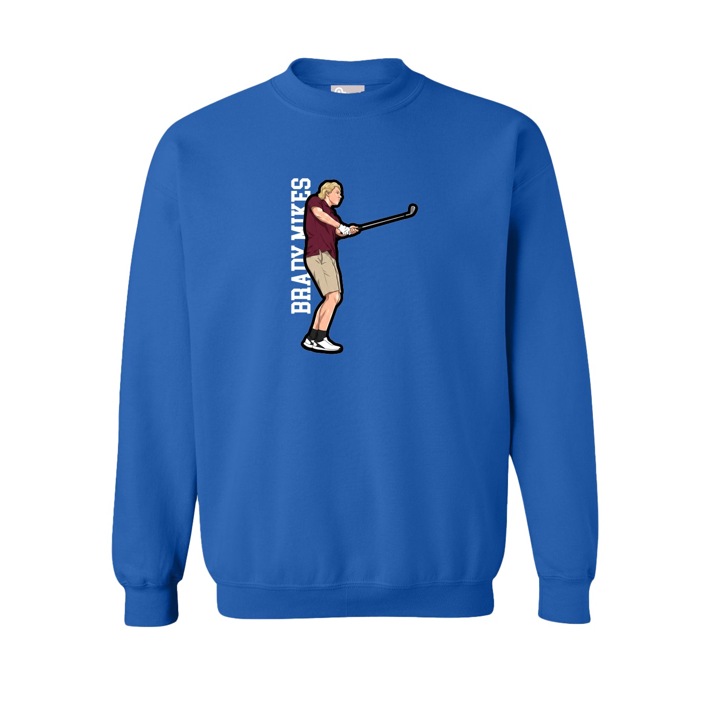 Fleece Crew — Name Vertical in Royal
