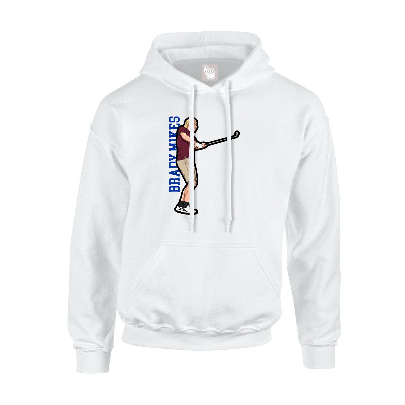 Youth Hoodie — Name Vertical in White
