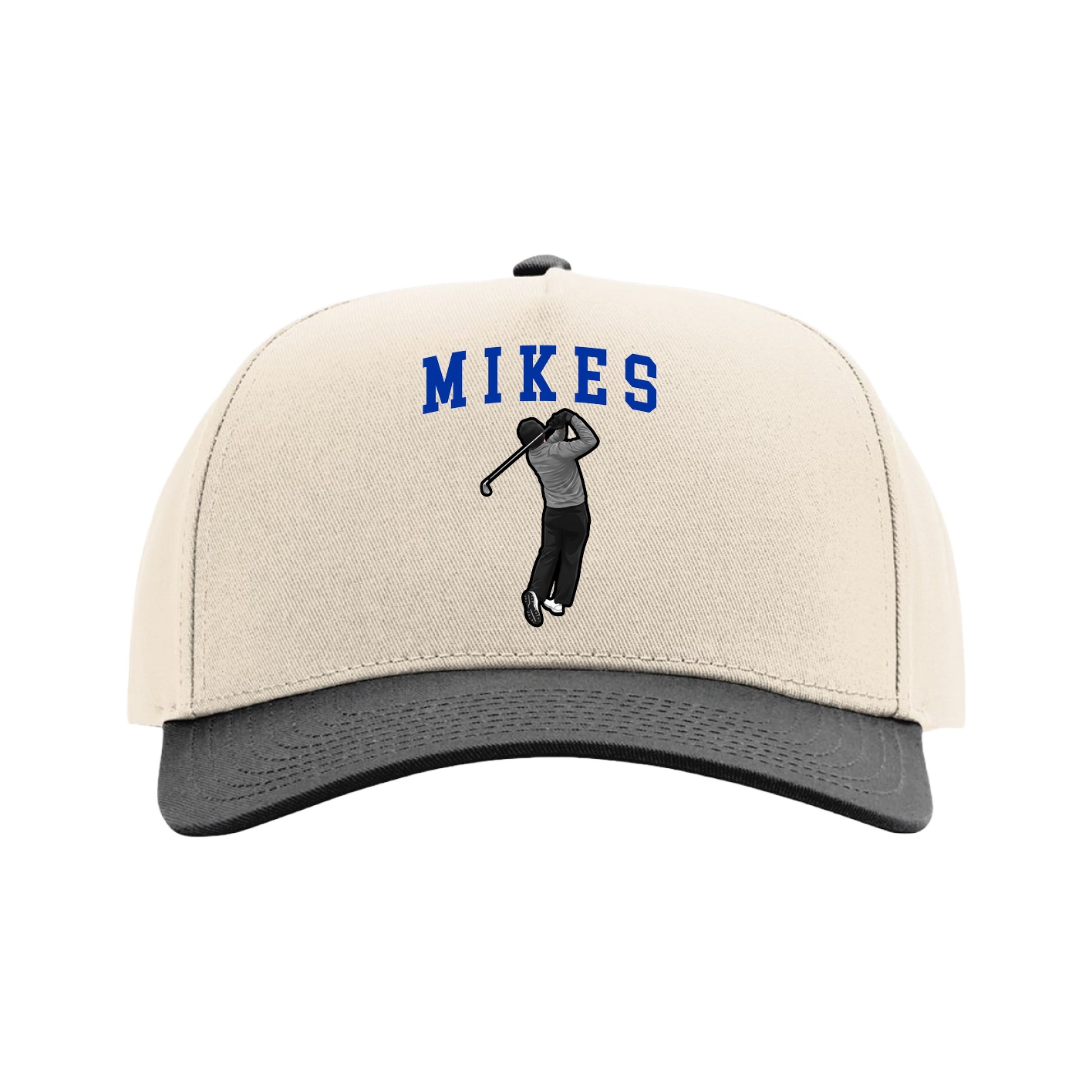 Full Fabric Five-Panel Champ Cap — Shirsey in Cream/Black