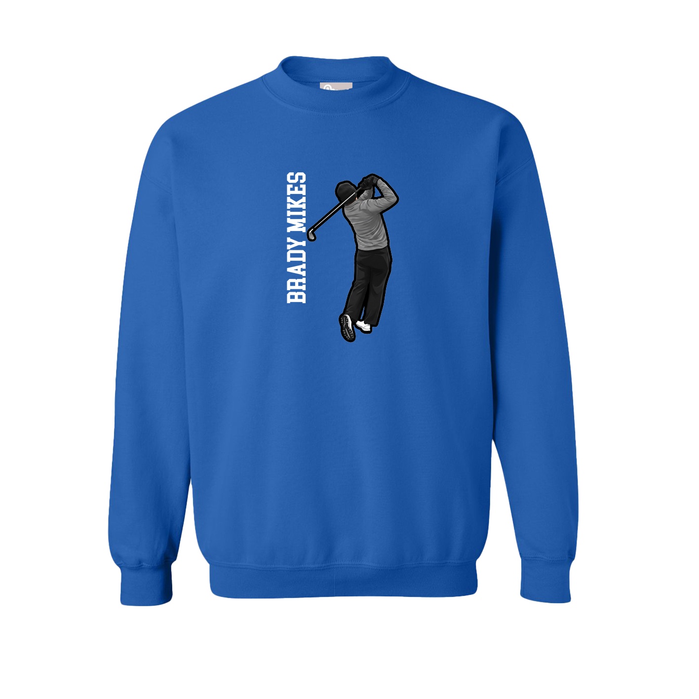 Fleece Crew — Name Vertical in Royal