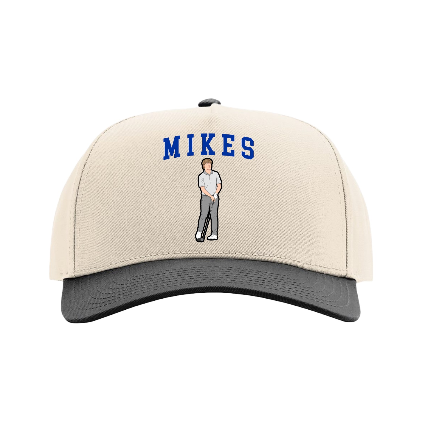 Full Fabric Five-Panel Champ Cap — Shirsey in Cream/Black