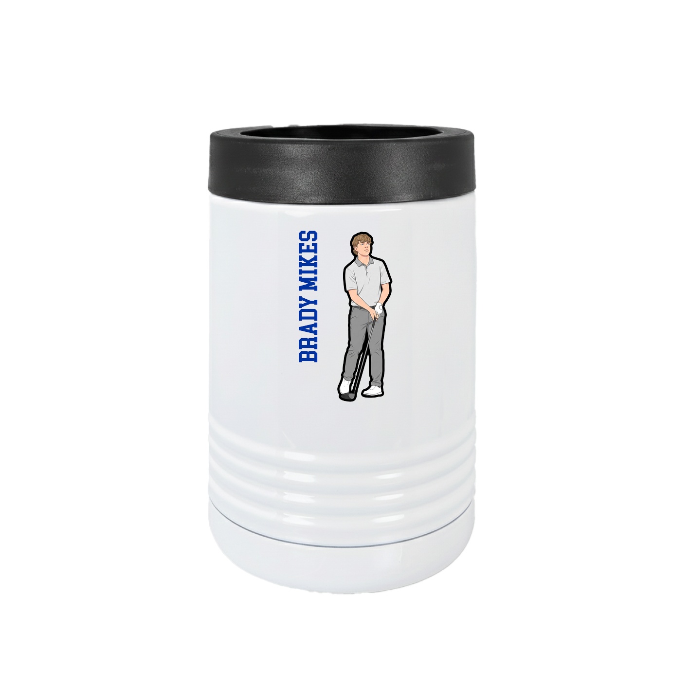 Beverage Holder — Name Vertical in White