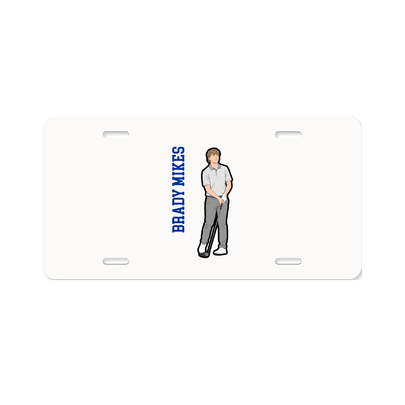 License Plate — Name Vertical in Classic