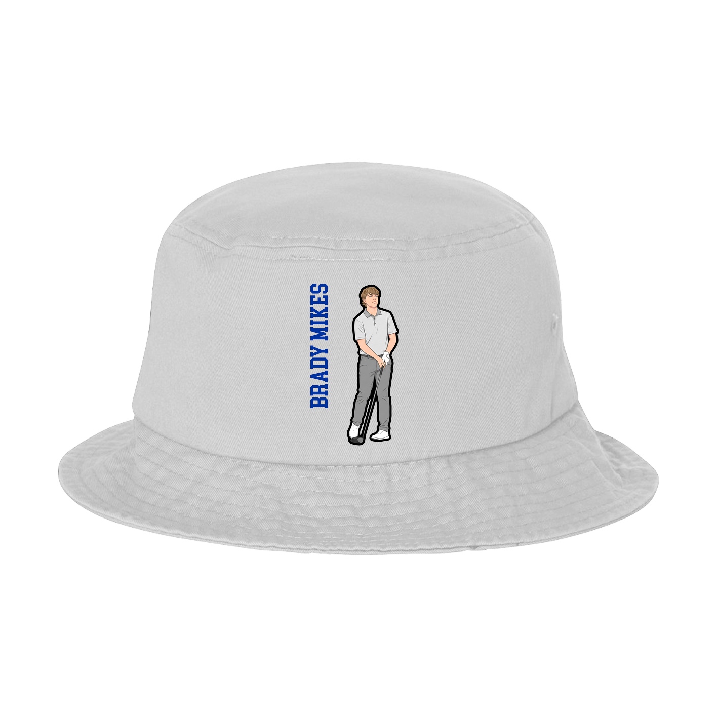 Bucket Cap — Name Vertical in White
