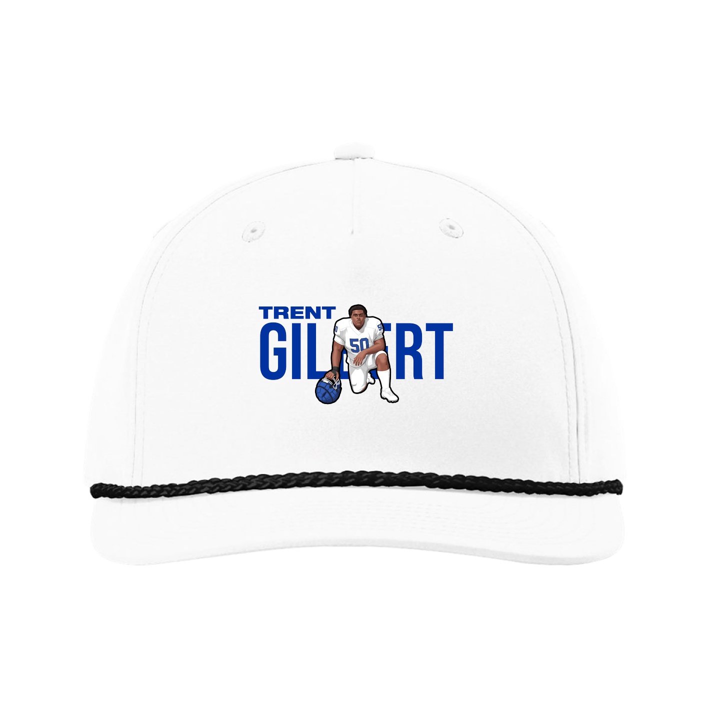 Five-Panel Classic Rope Cap — Player Name in White