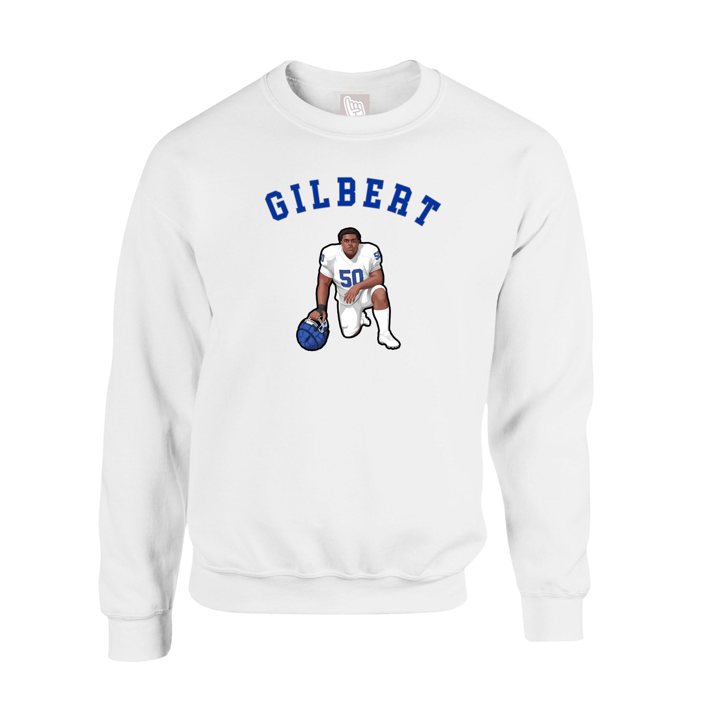 Fleece Crew — Shirsey Arch in White