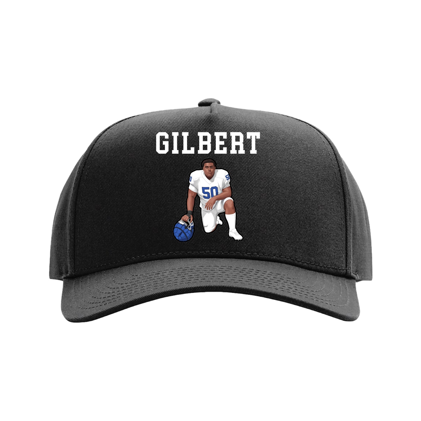Full Fabric Five-Panel Champ Cap — Shirsey in Black