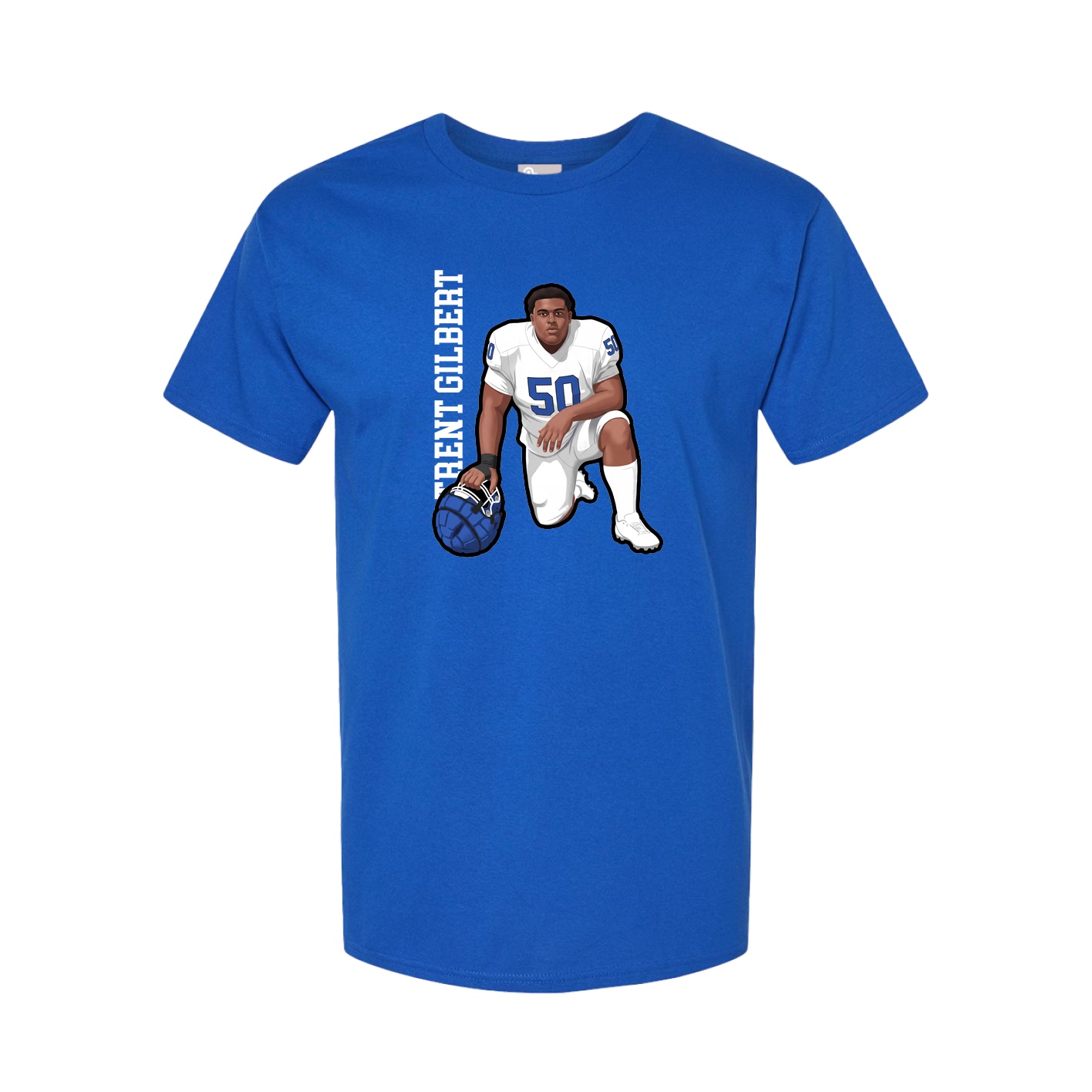 Youth Tee — Name Vertical in Royal