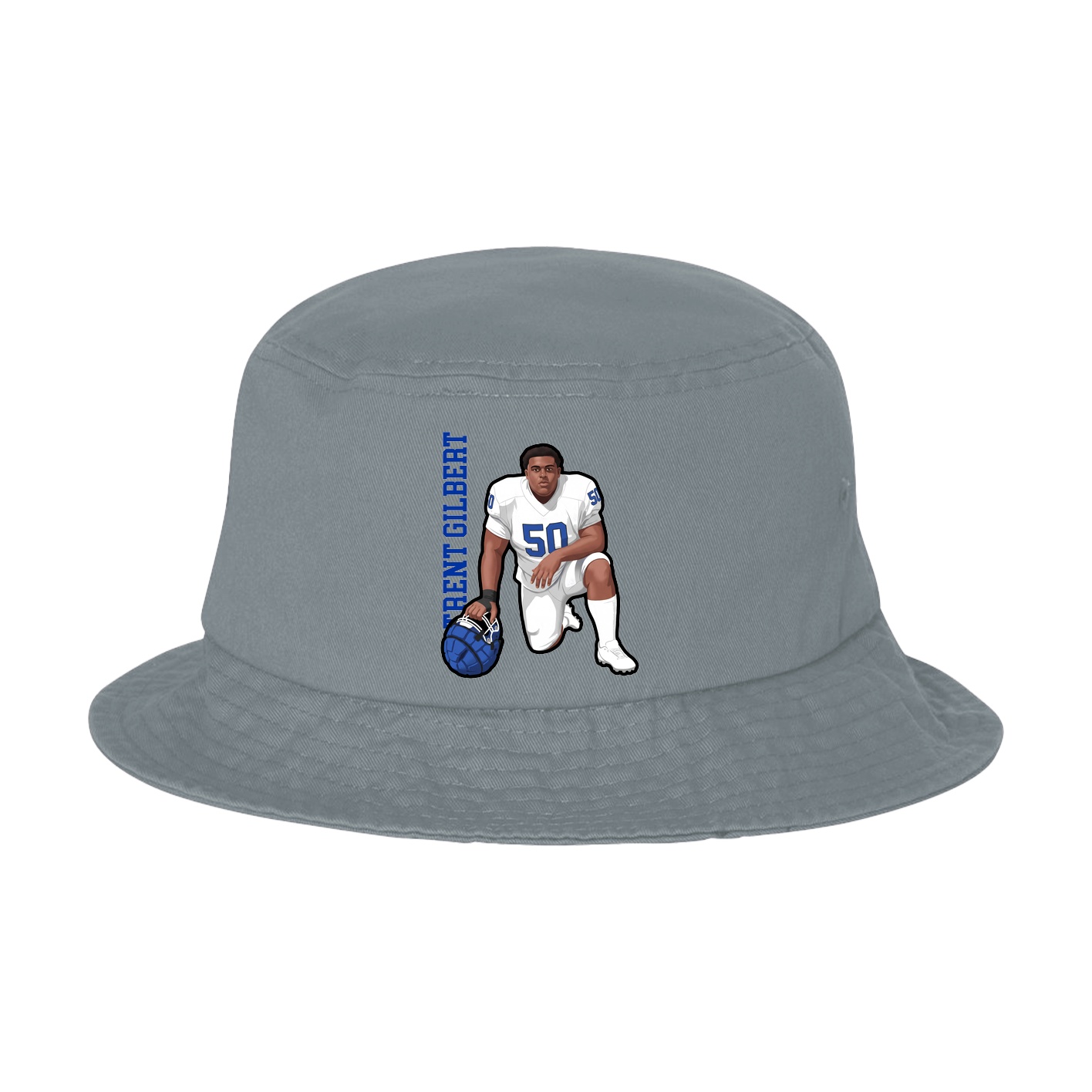 Bucket Cap — Name Vertical in Grey