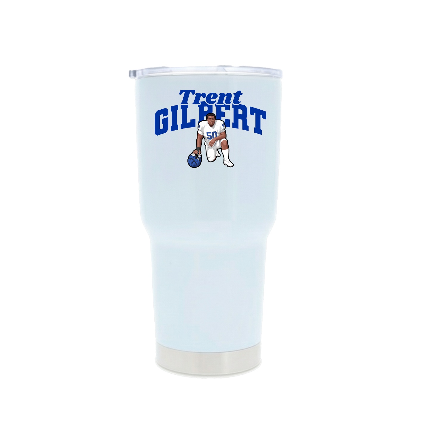 30oz Stainless Steel Tumbler — Signature Arch in White