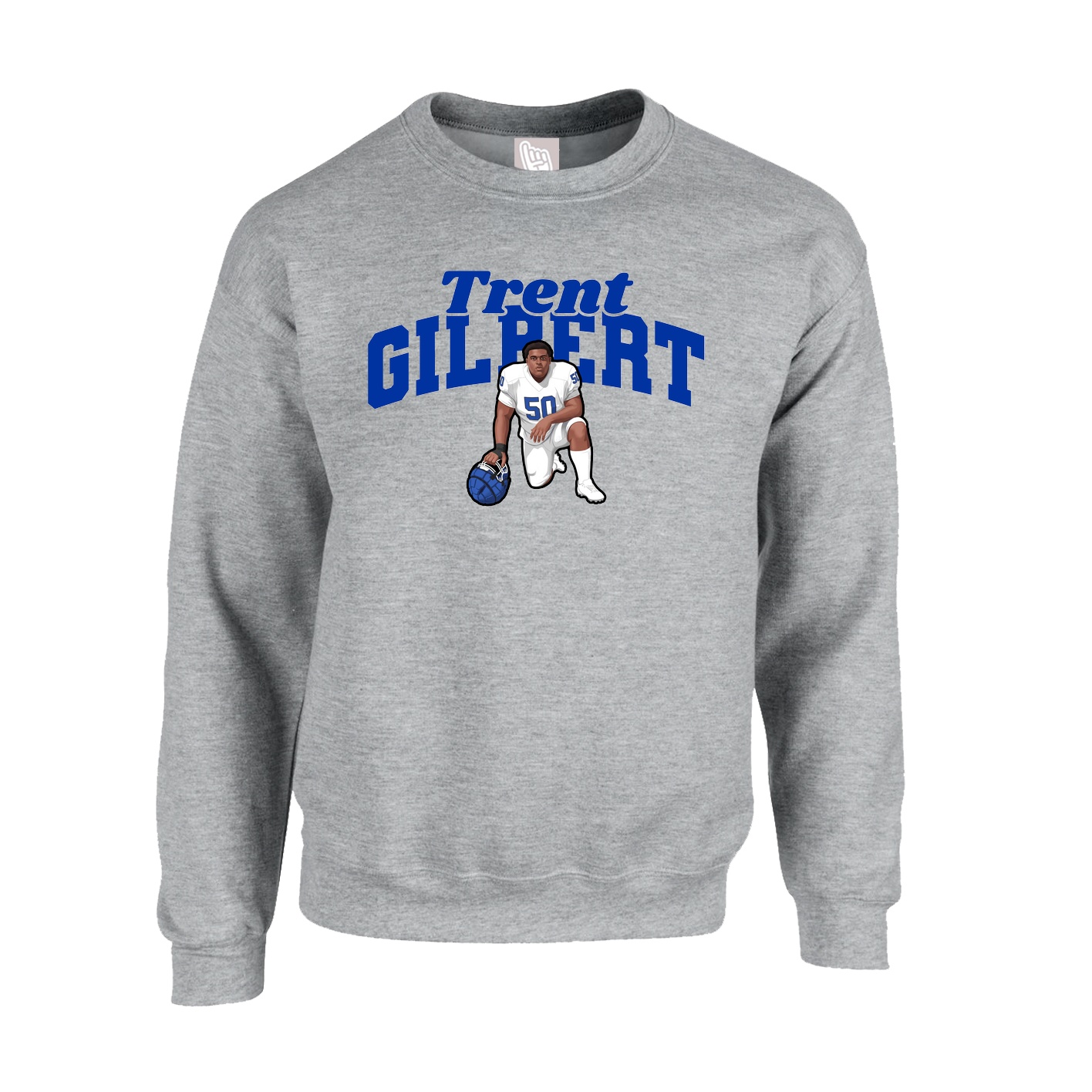 Fleece Crew — Signature Arch in Grey