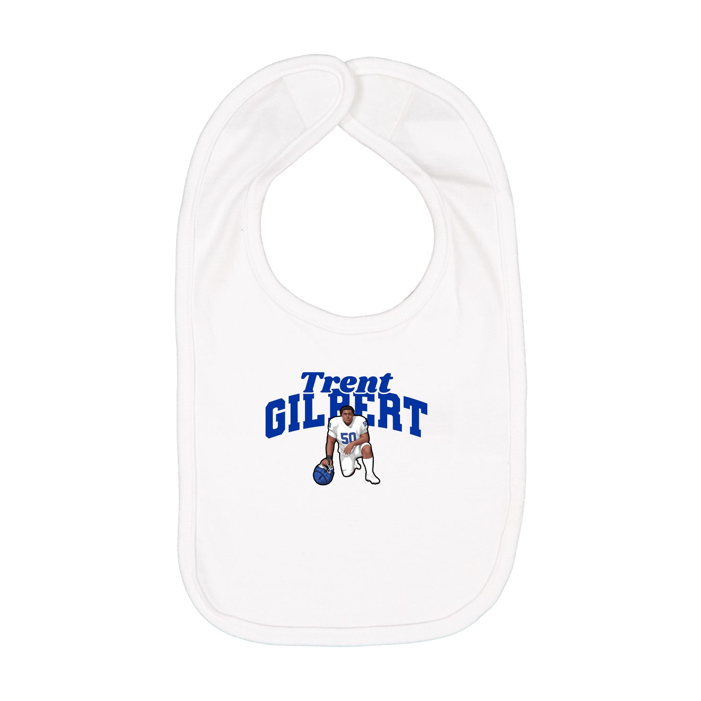 Infant Bib — Signature Arch in White