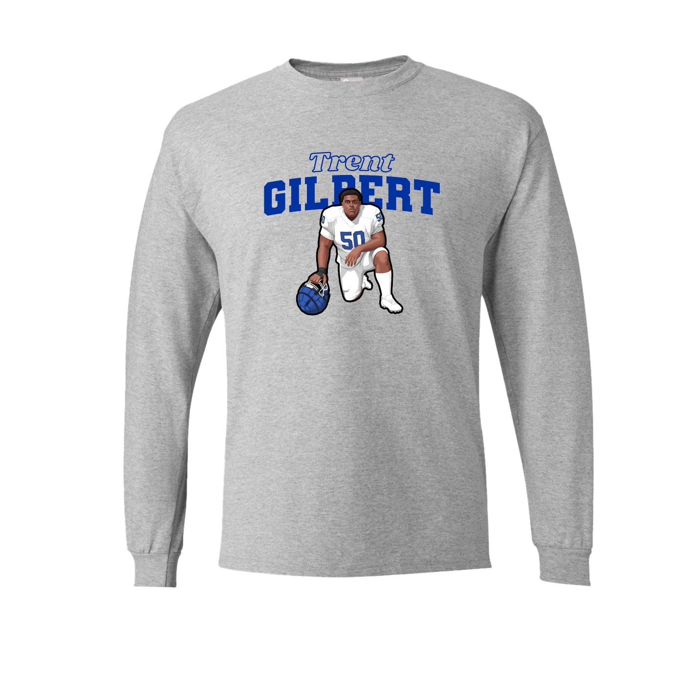 Long Sleeve Tee — Name Arch in Grey