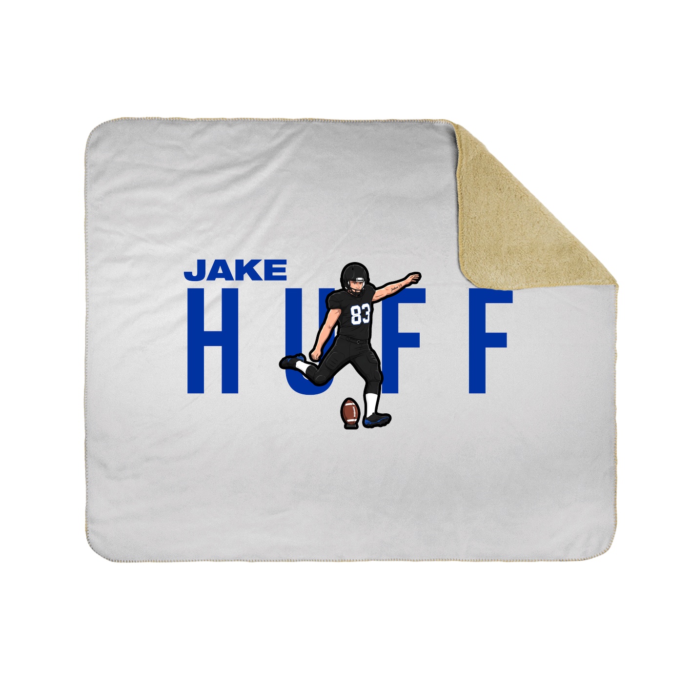 Throw Blanket — Player Name in White