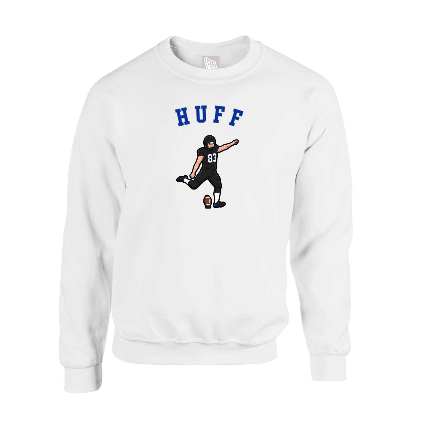 Fleece Crew — Shirsey Arch in White
