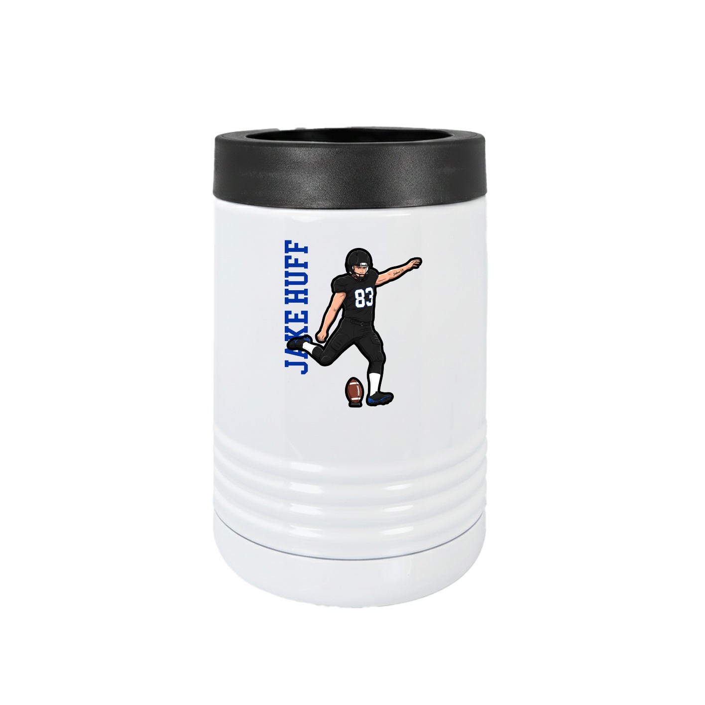 Beverage Holder — Name Vertical in White
