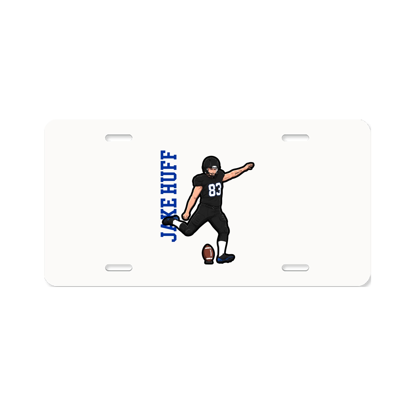 License Plate — Name Vertical in Classic