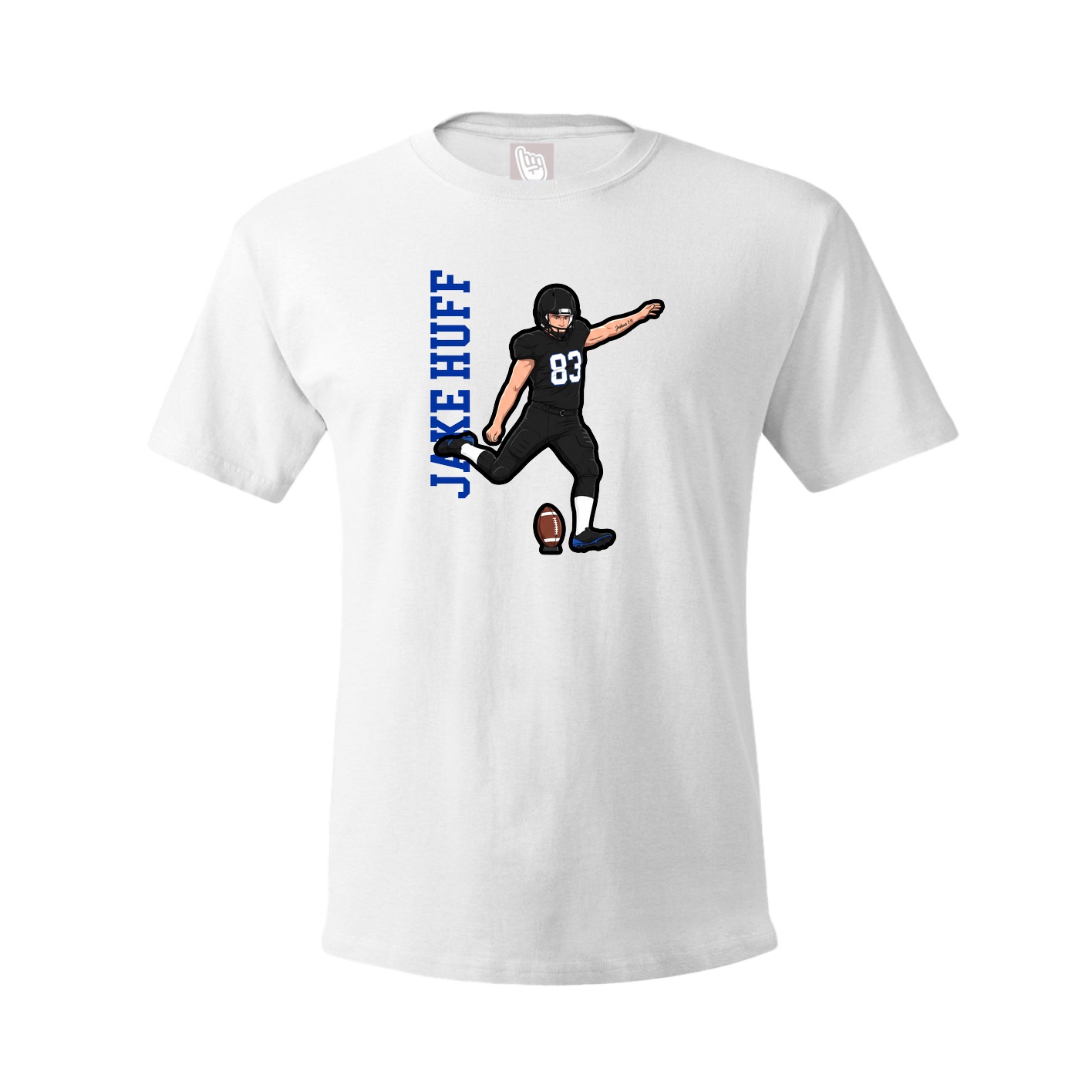 Tee — Name Vertical in White