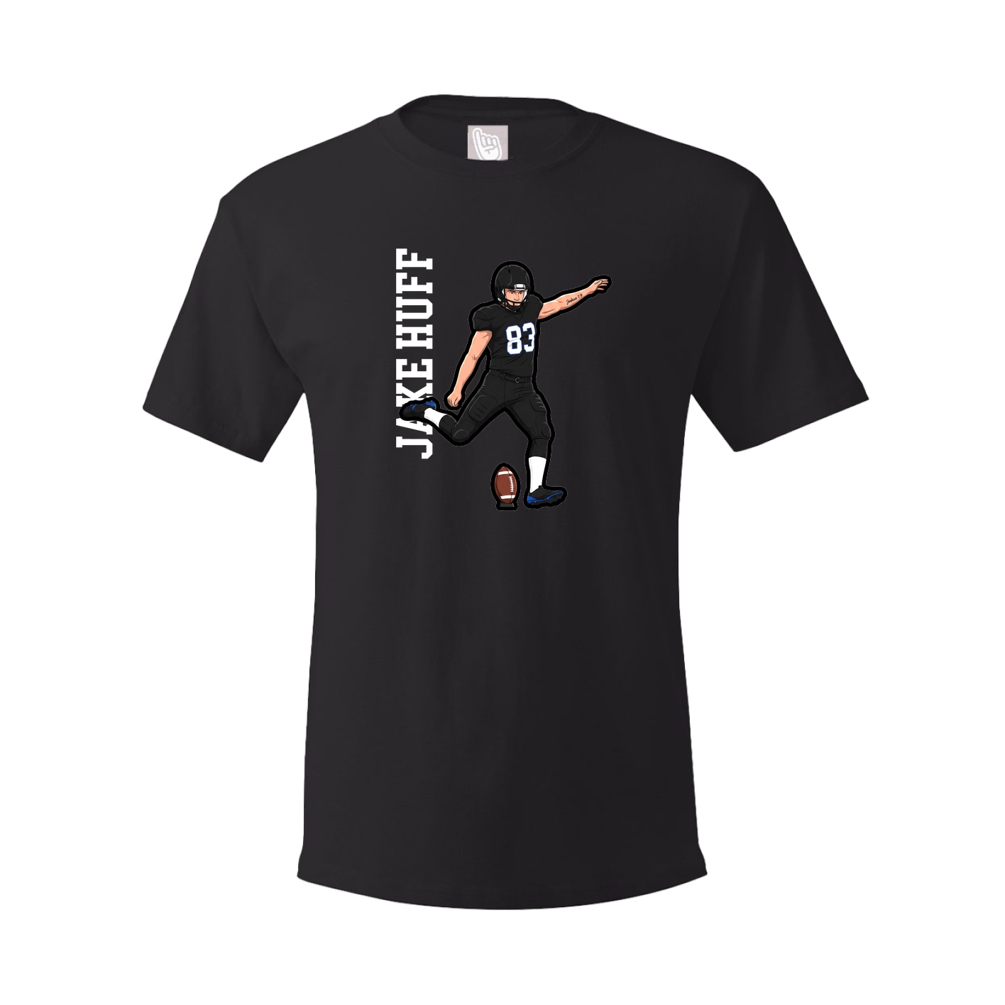 Youth Tee — Name Vertical in Black