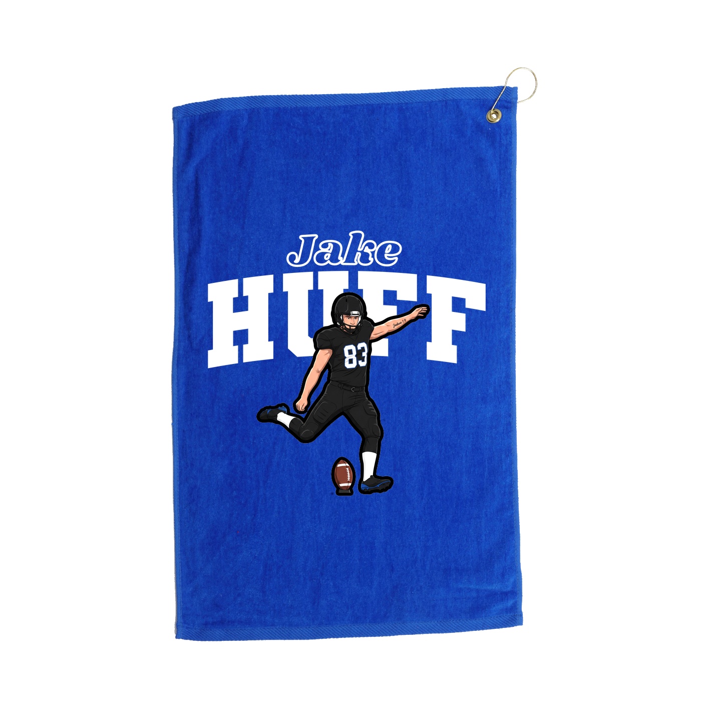 Golf Towel — Name Arch in Royal