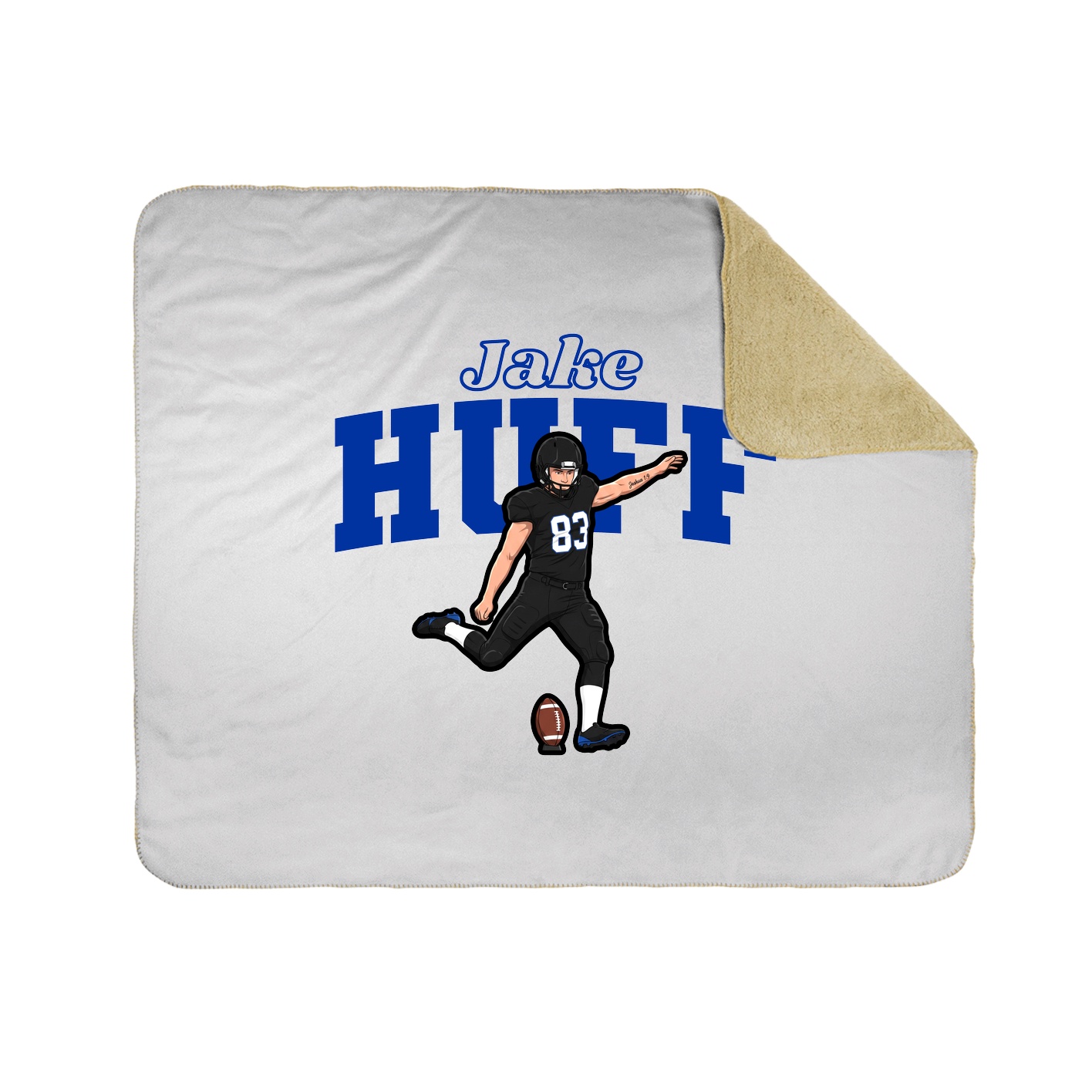 Throw Blanket — Name Arch in White
