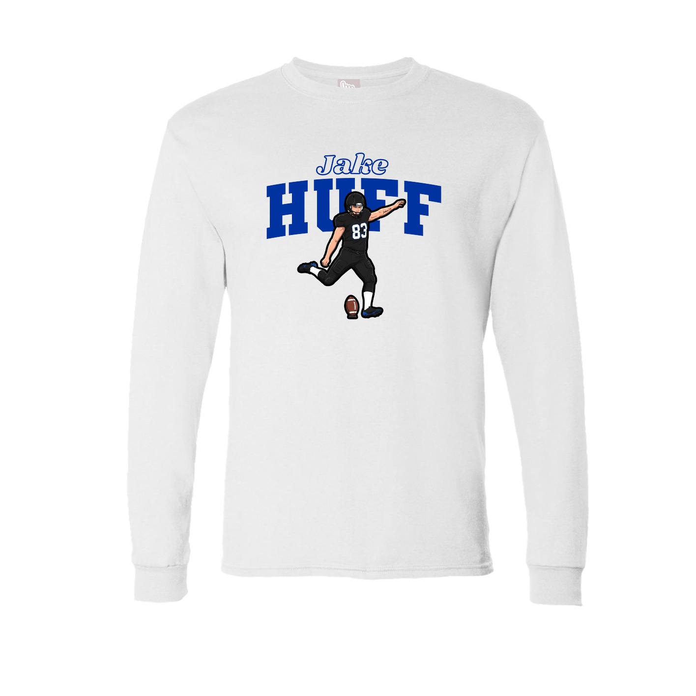 Long Sleeve Tee — Name Arch in White
