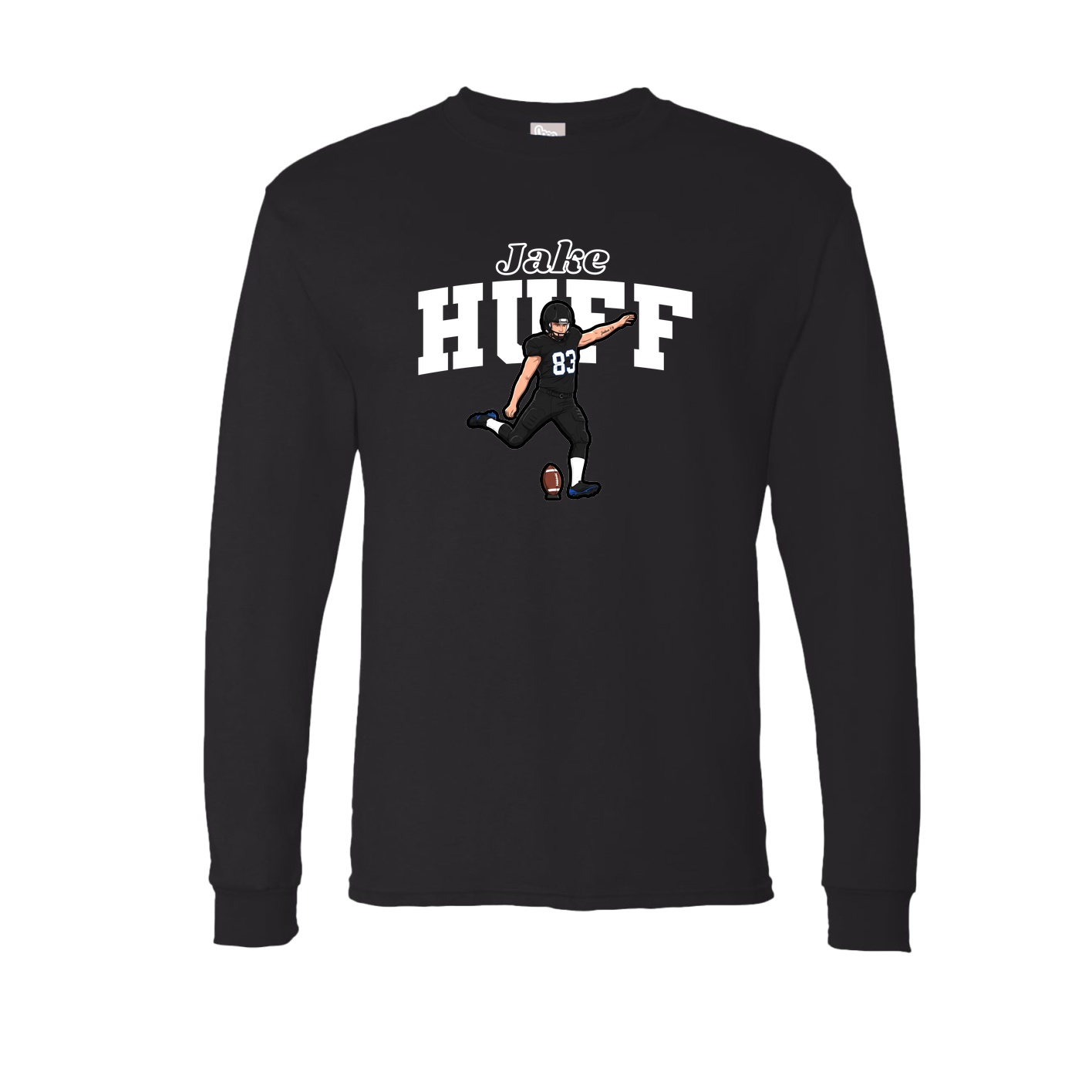 Long Sleeve Tee — Name Arch in Black