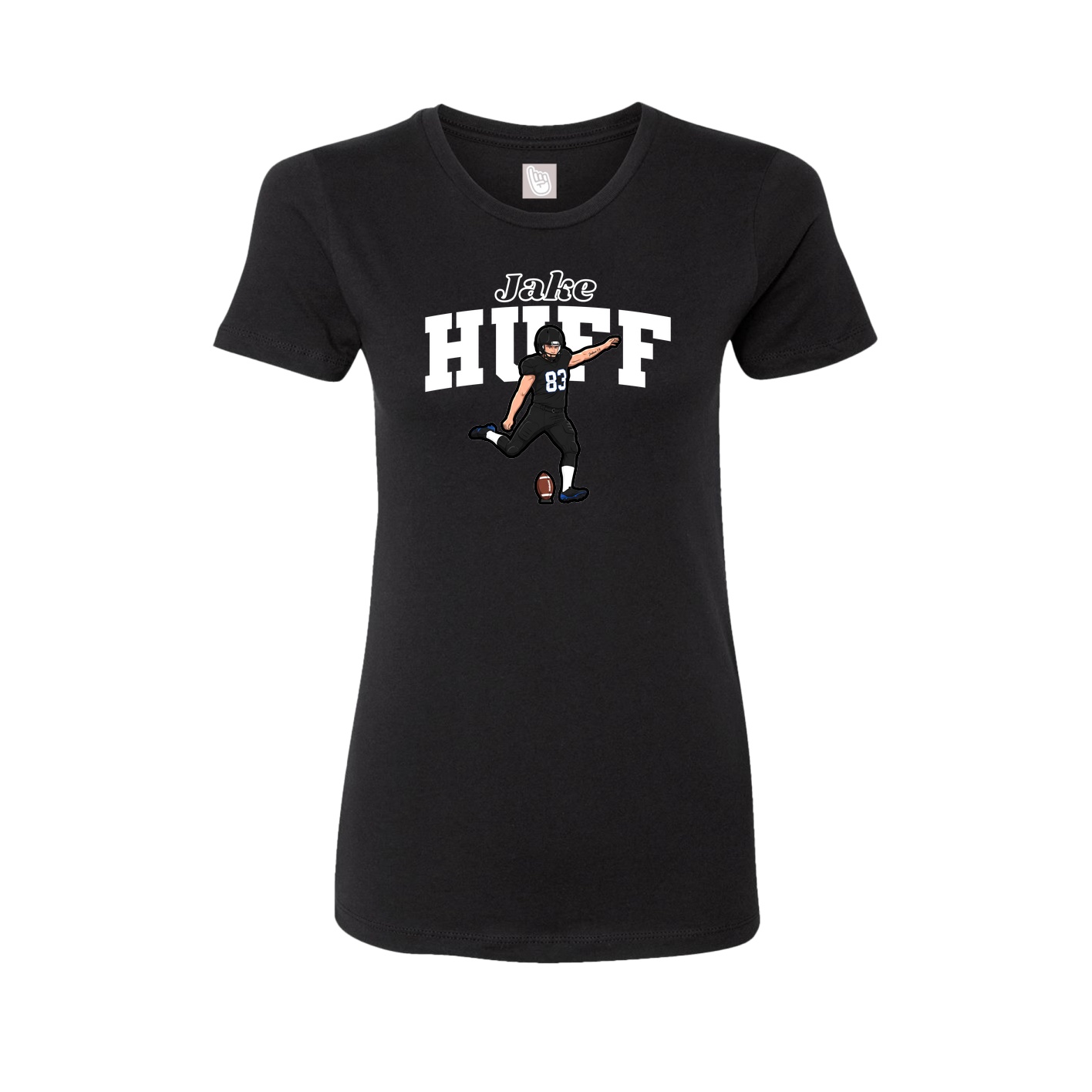 Fitted Women's Tee — Name Arch in Black