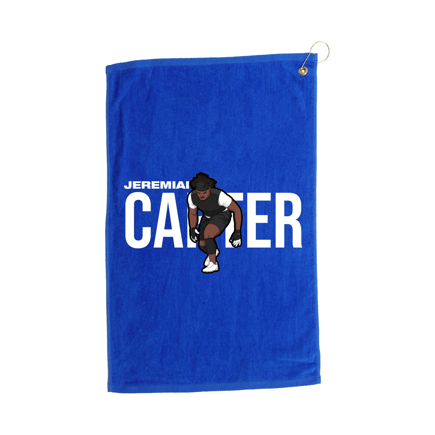 Golf Towel — Player Name in Royal