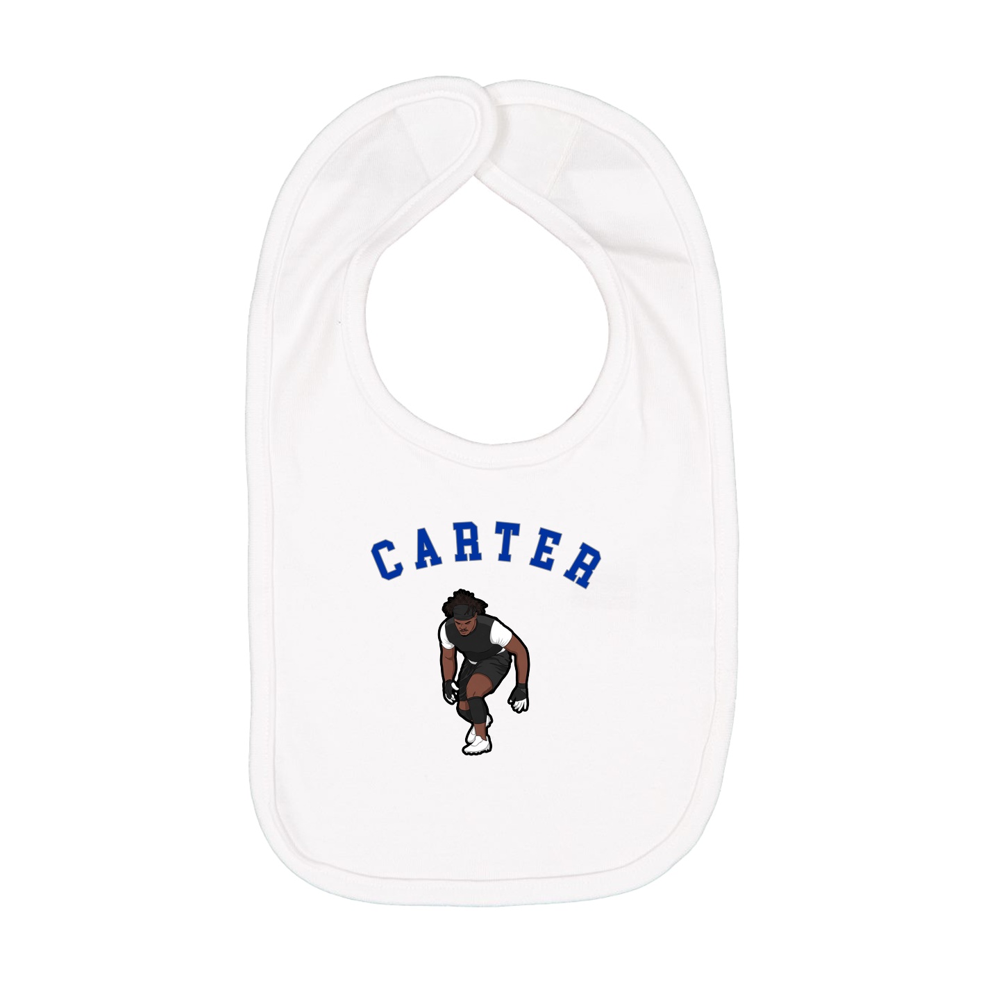 Infant Bib — Shirsey Arch in White