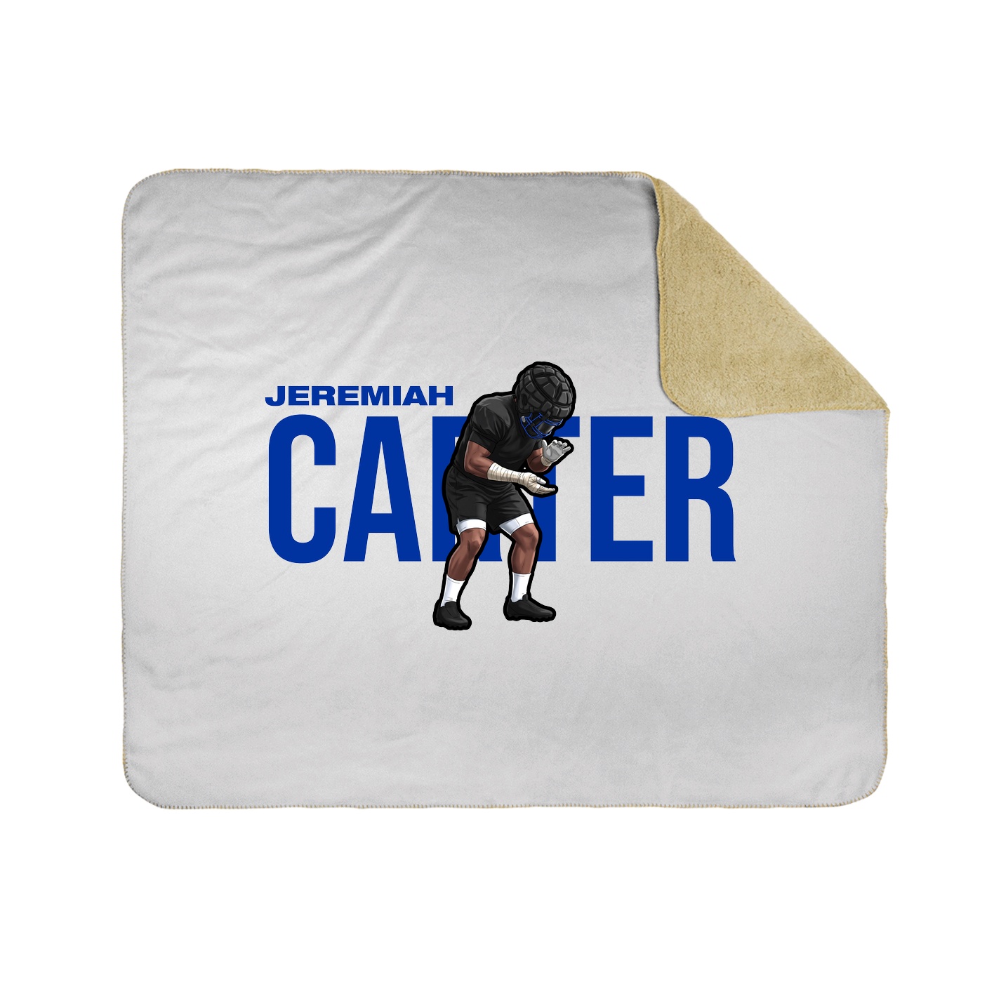Throw Blanket — Player Name in White