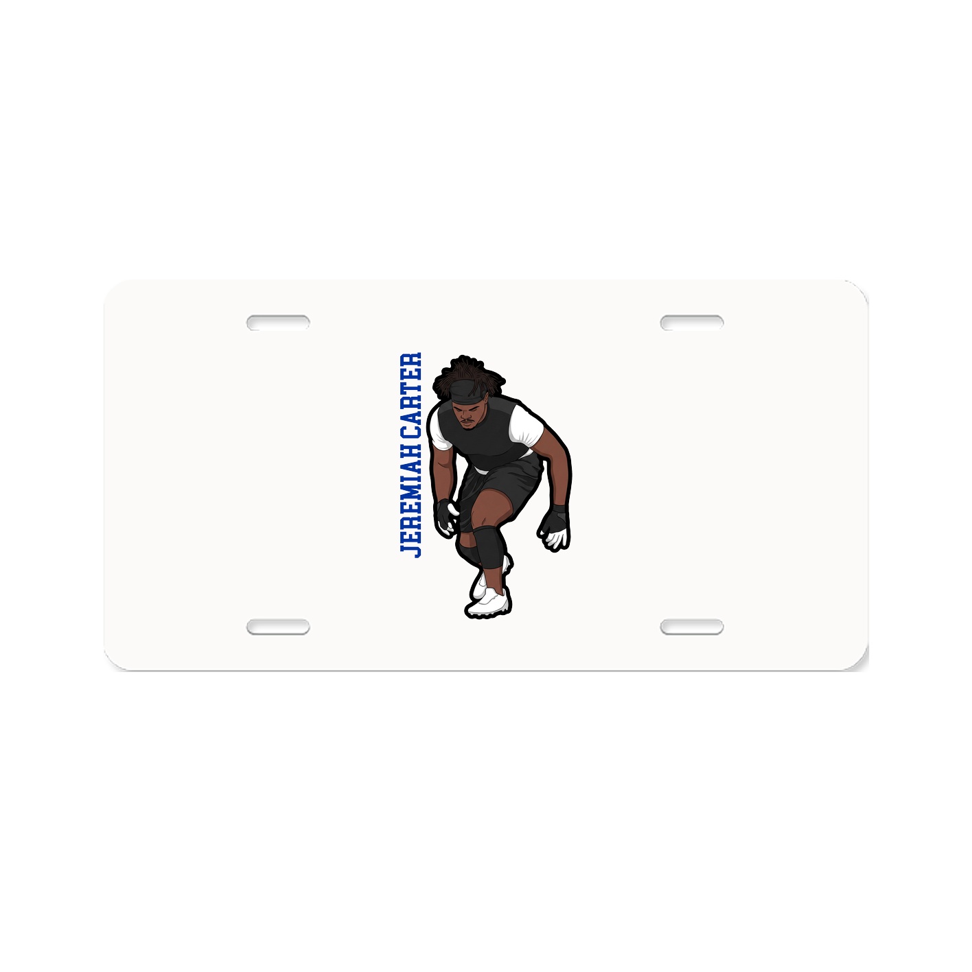 License Plate — Name Vertical in Classic
