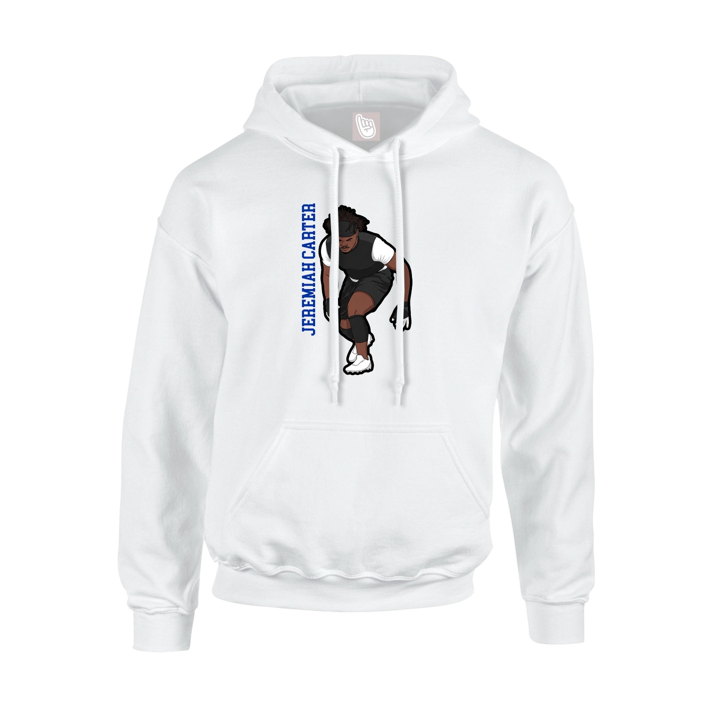 Hoodie — Name Vertical in White