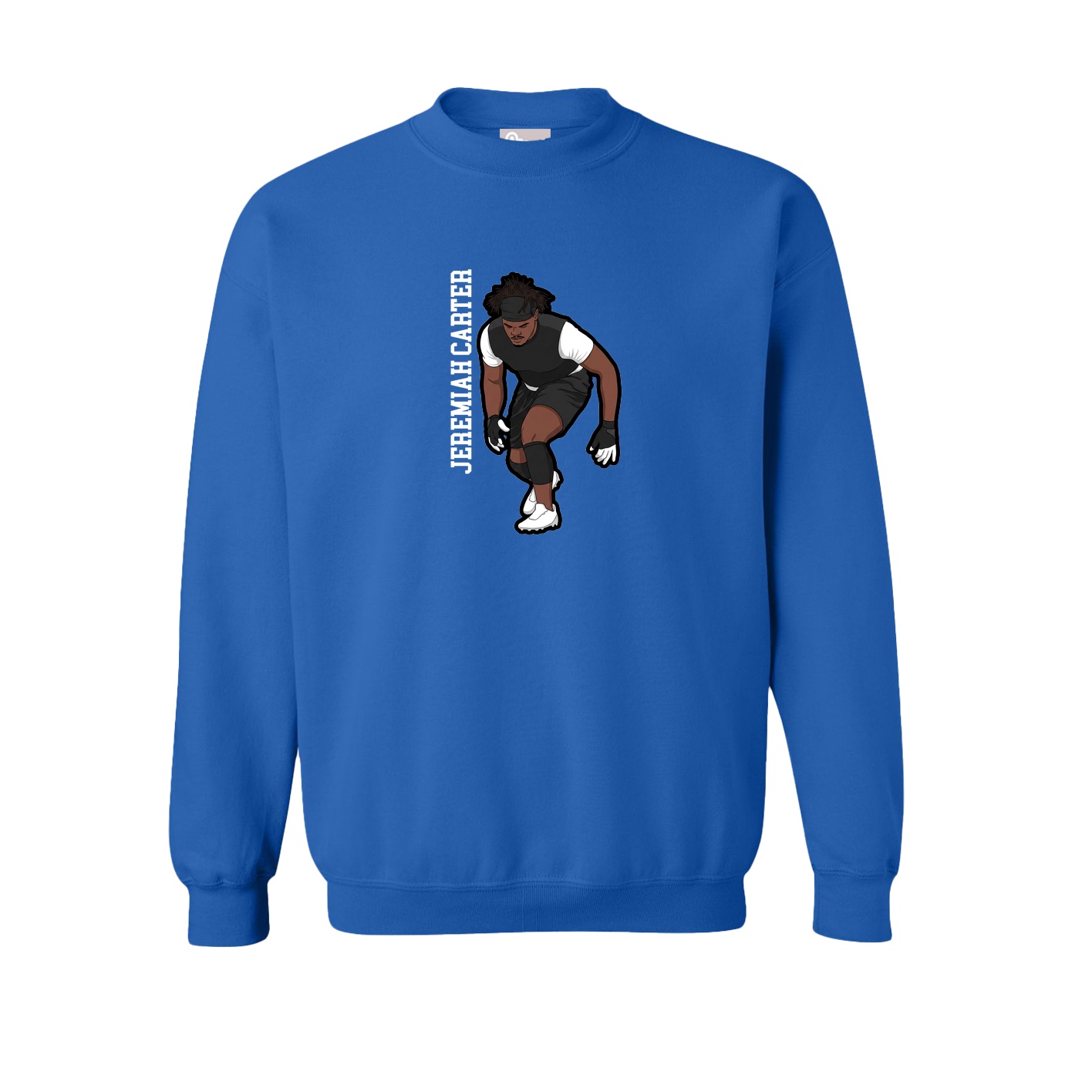 Fleece Crew — Name Vertical in Royal