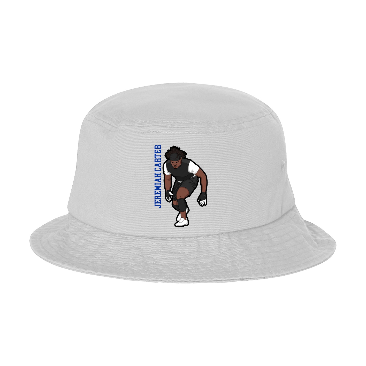 Bucket Cap — Name Vertical in White