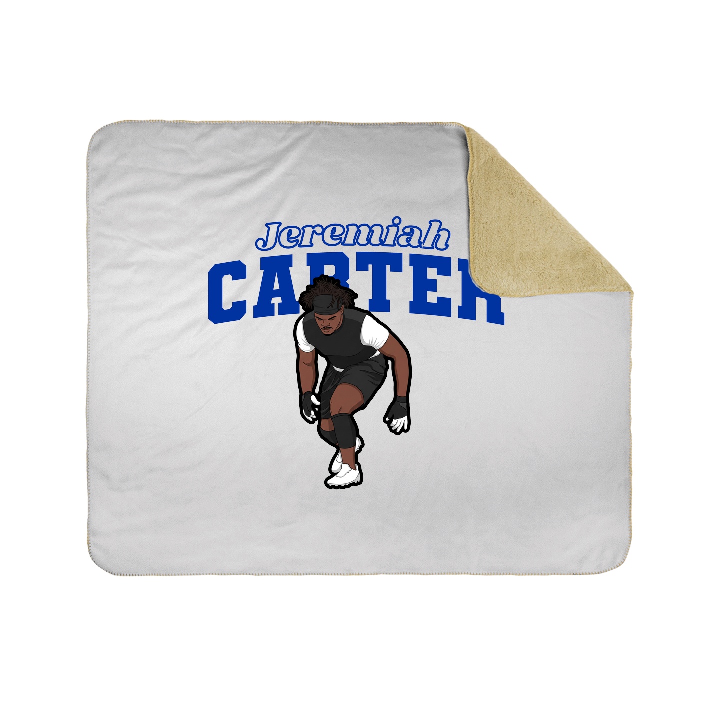 Throw Blanket — Name Arch in White