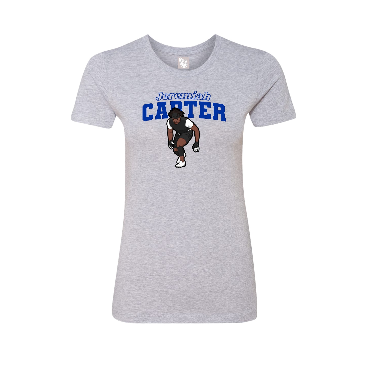 Fitted Women's Tee — Name Arch in Grey