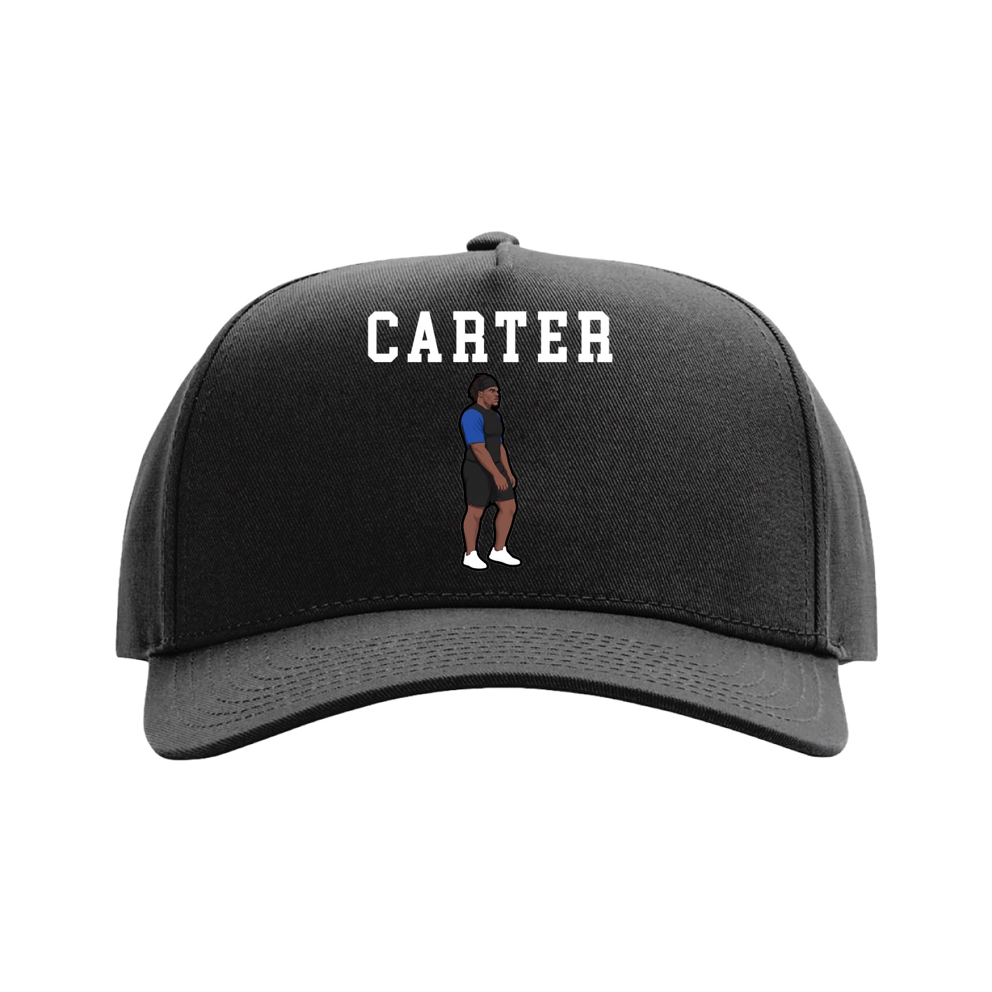 Full Fabric Five-Panel Champ Cap — Shirsey in Black