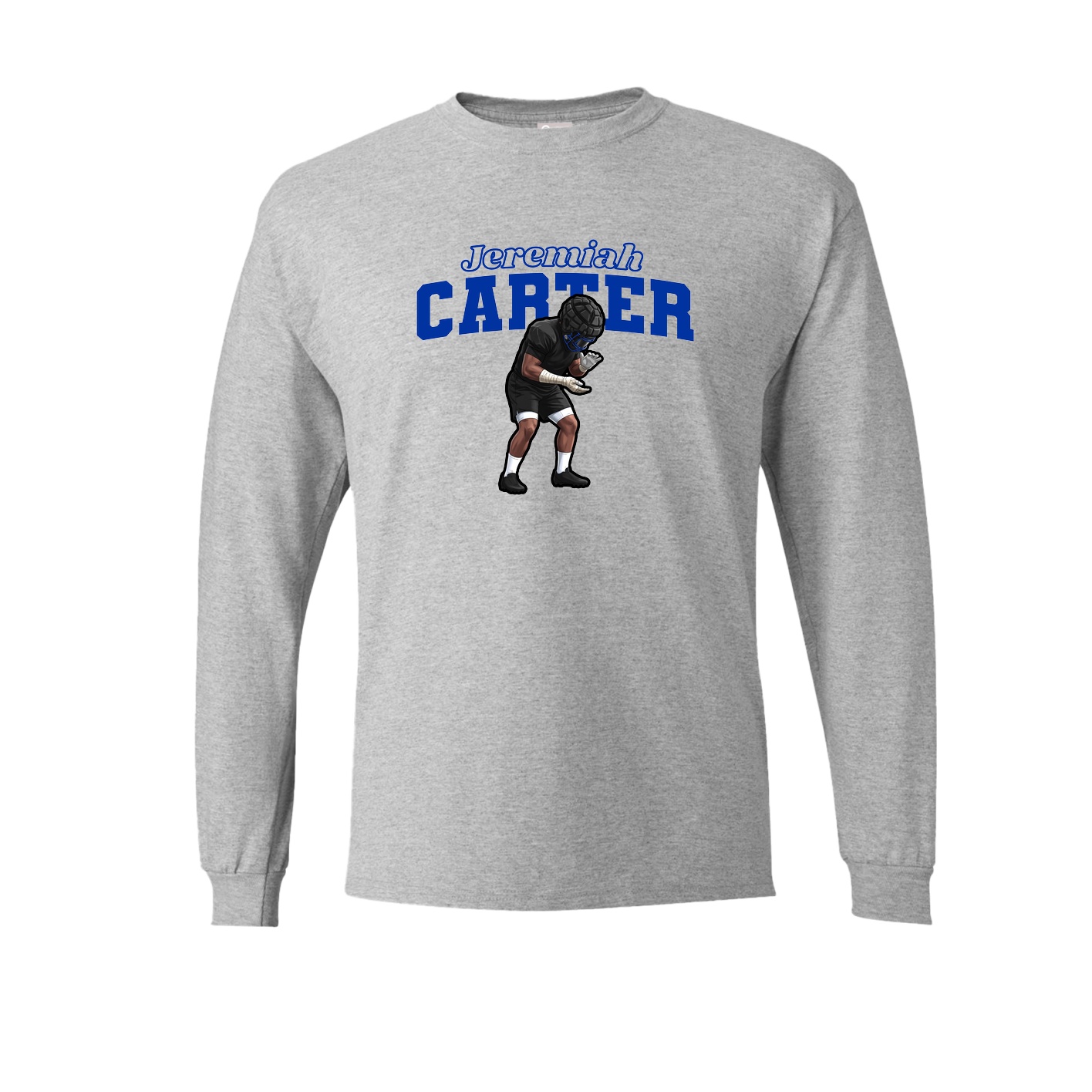 Long Sleeve Tee — Name Arch in Grey