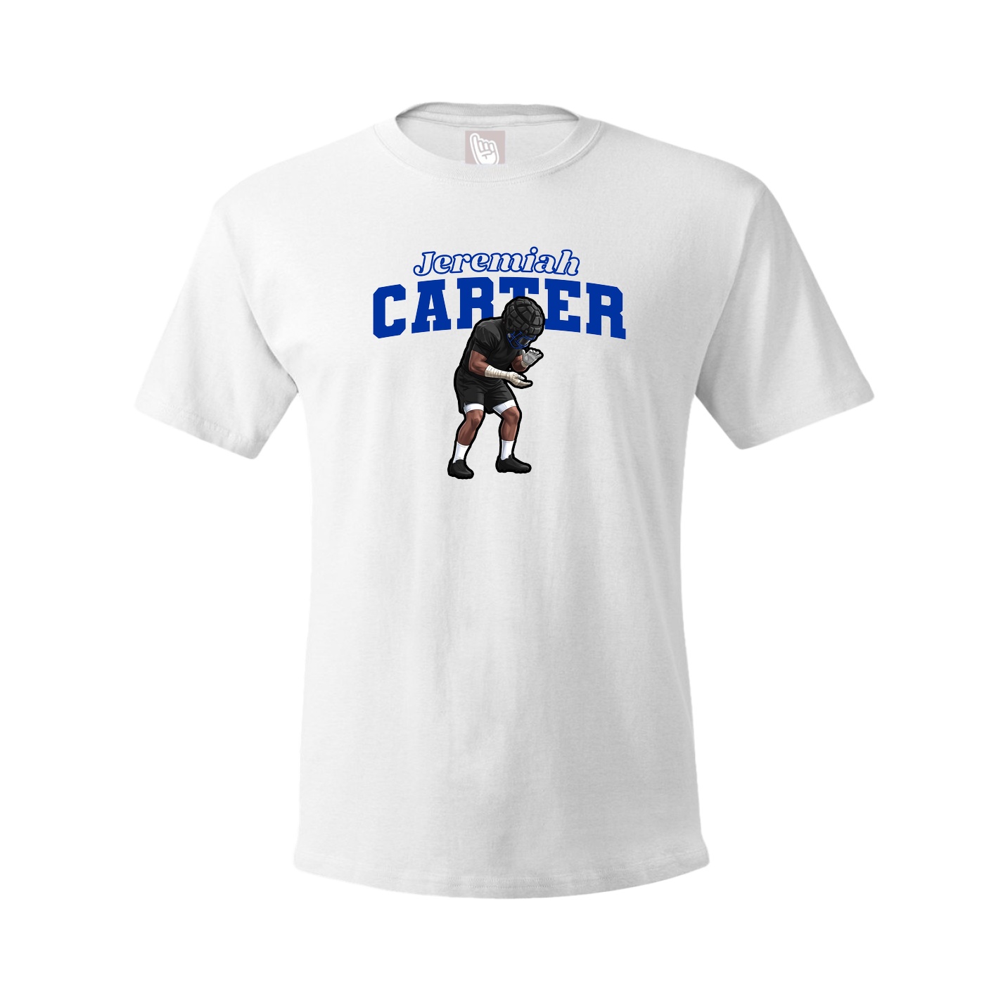 Youth Tee — Name Arch in White