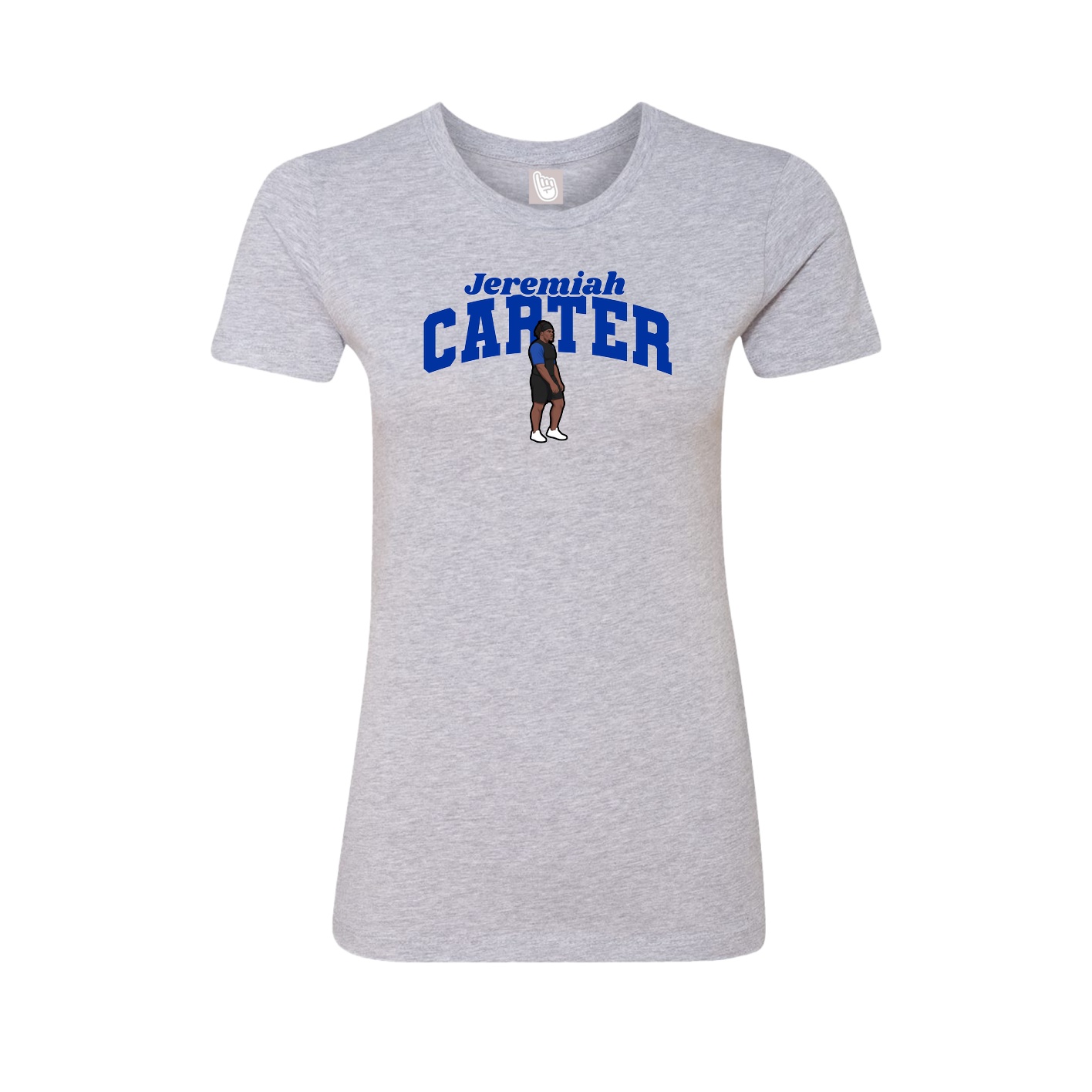 Fitted Women's Tee — Signature Arch in Grey