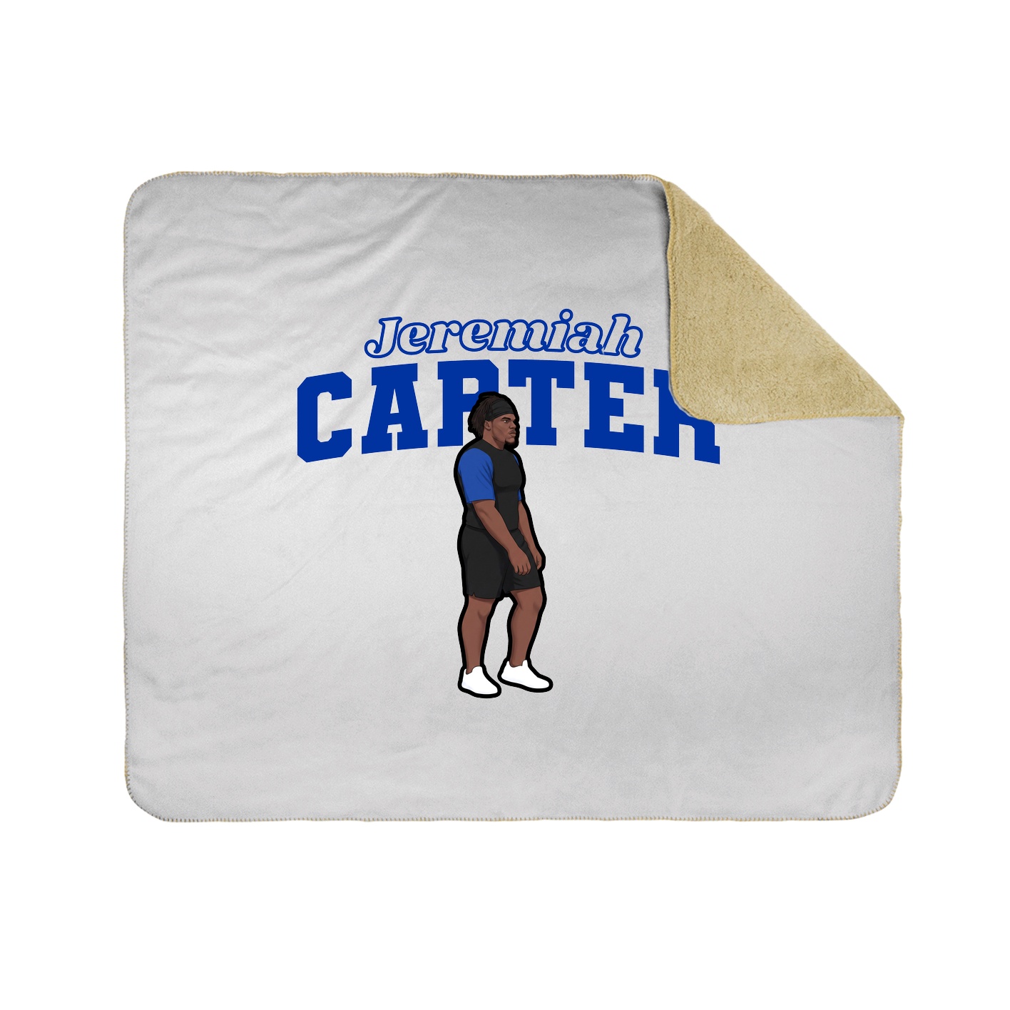 Throw Blanket — Name Arch in White