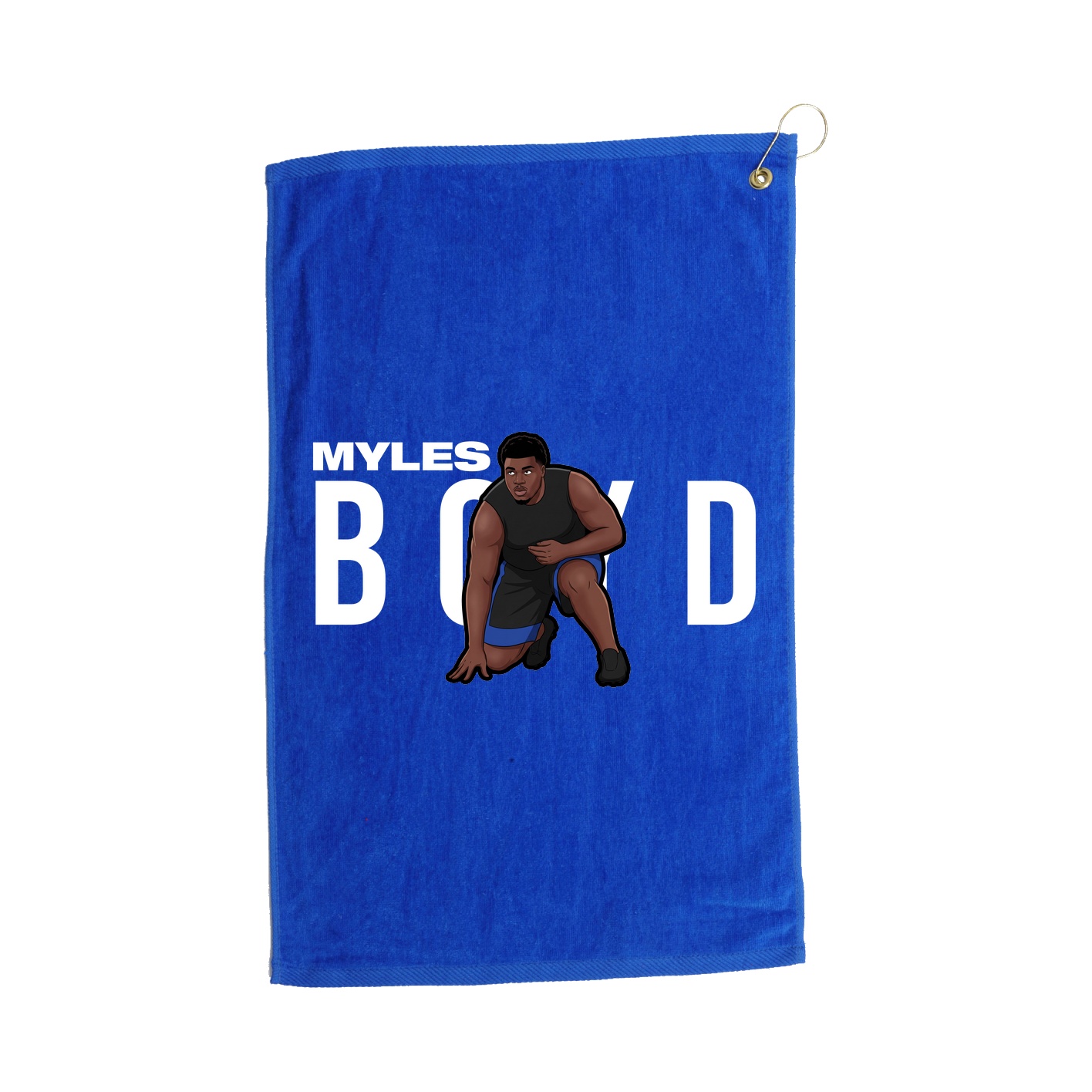 Golf Towel — Player Name in Royal