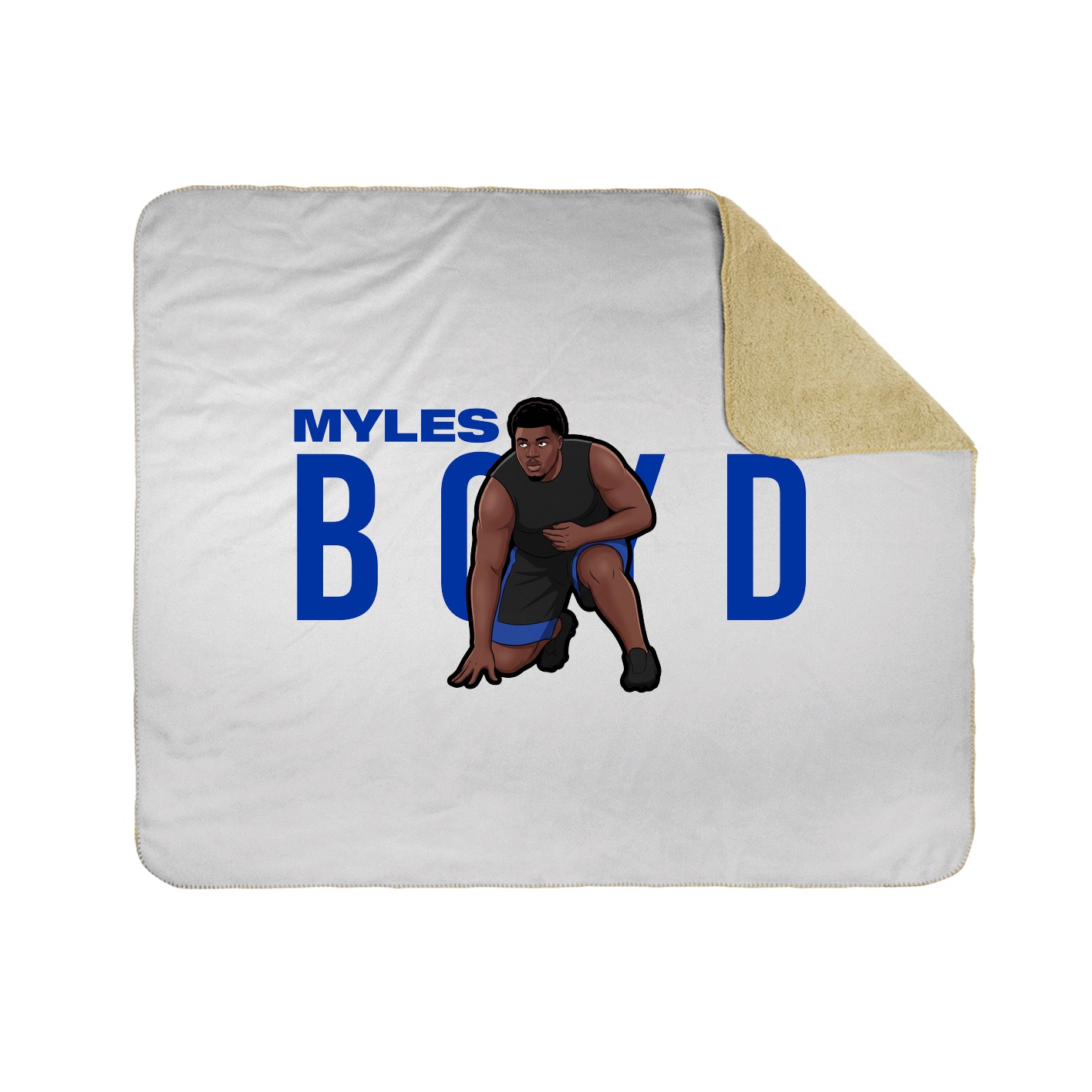 Throw Blanket — Player Name in White