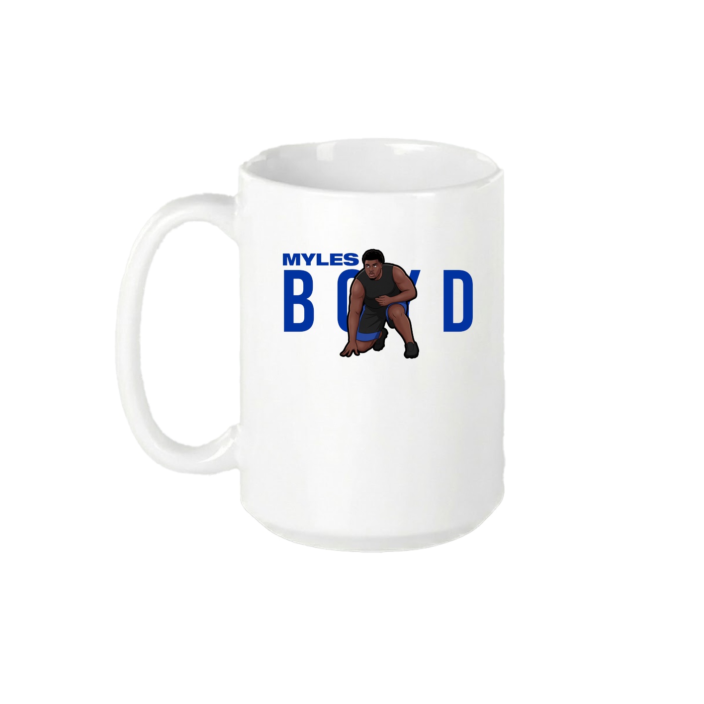 15oz Coffee Mug — Player Name in White