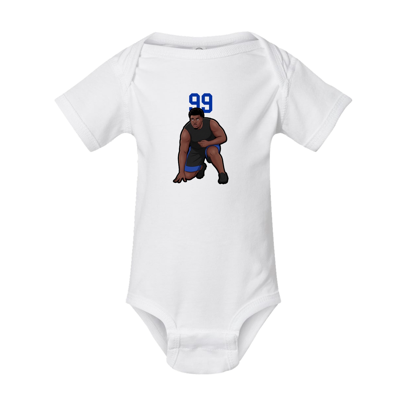 Baby Onesie — Number Top in White