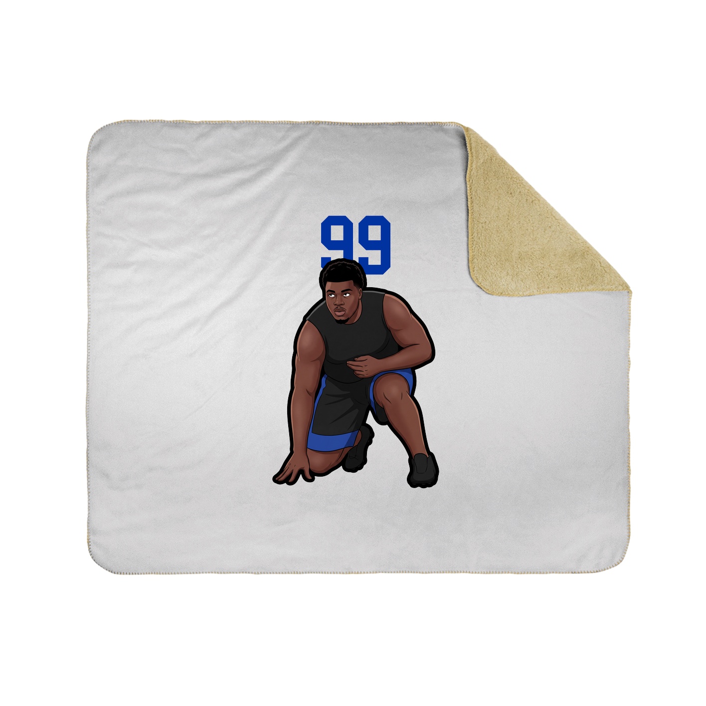 Throw Blanket — Number Top in White