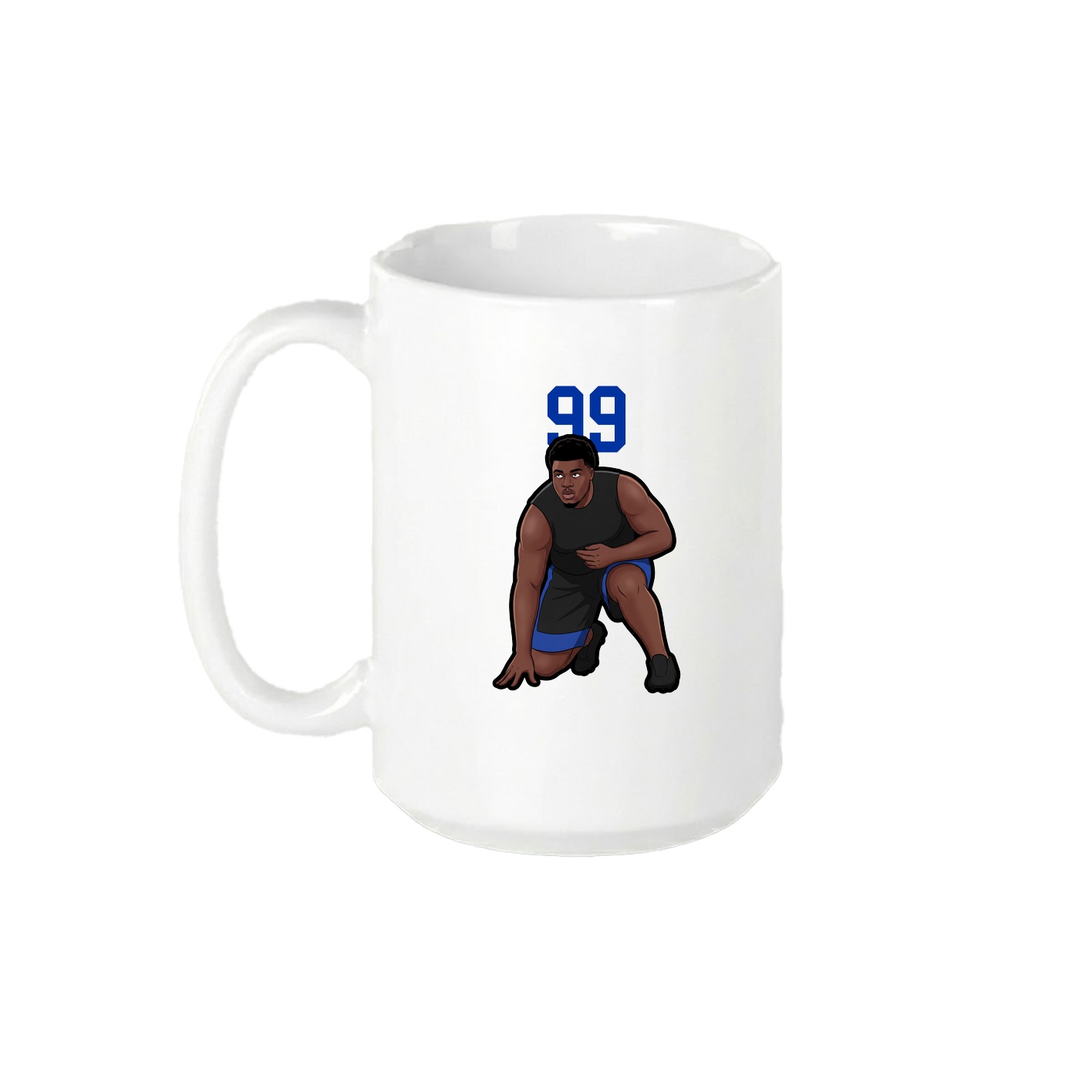 15oz Coffee Mug — Number Top in White