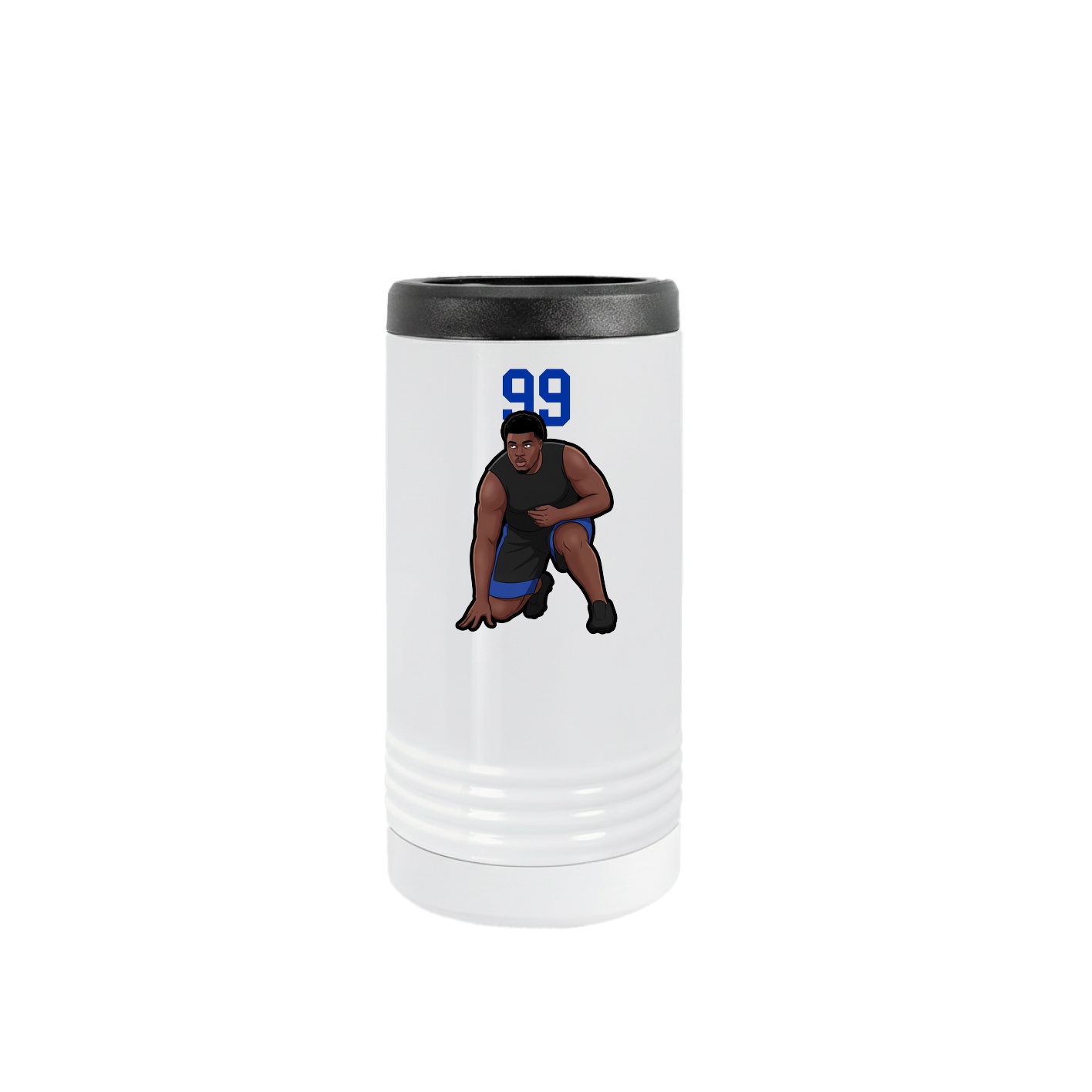 Slim Beverage Holder — Number Top in White