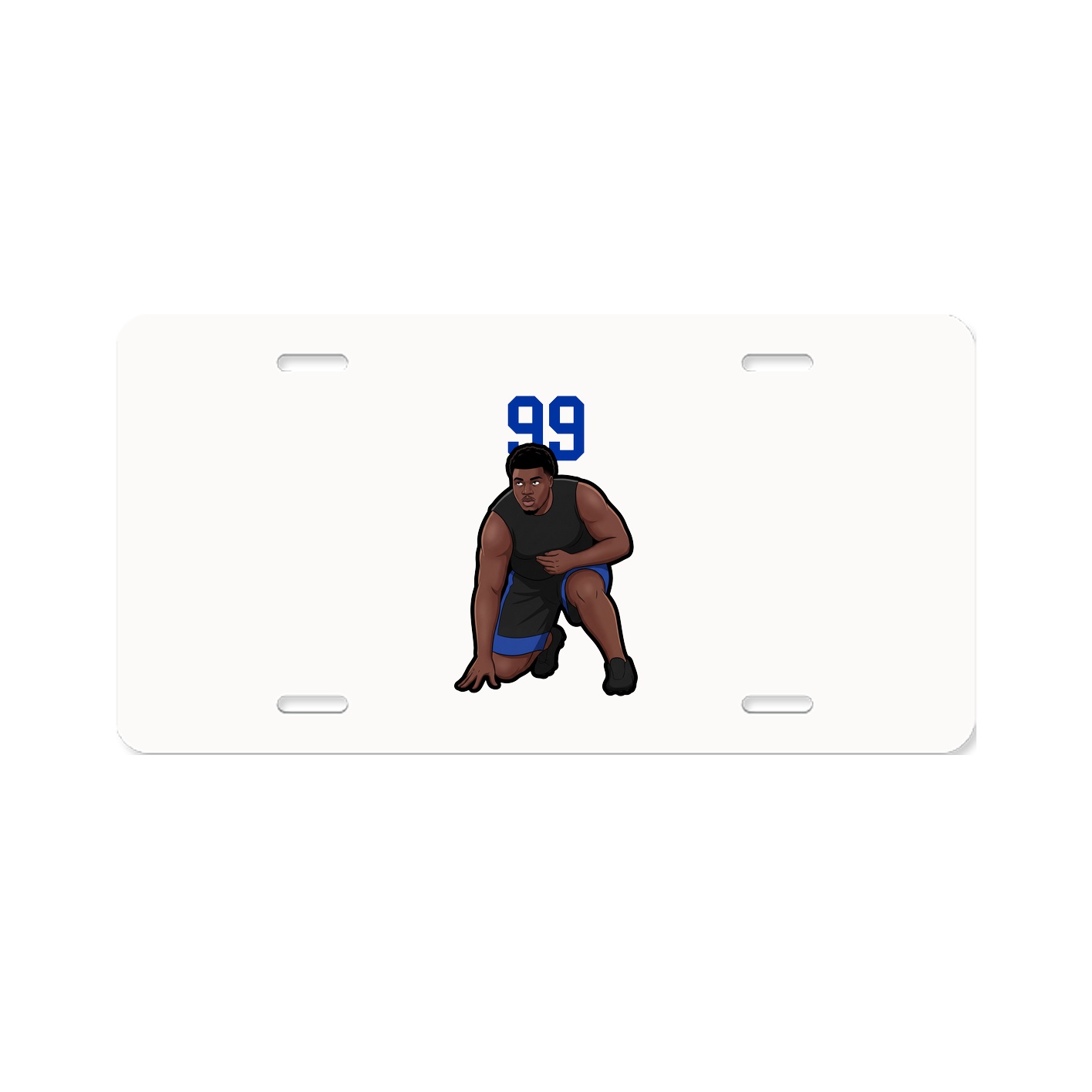 License Plate — Number Top in Classic